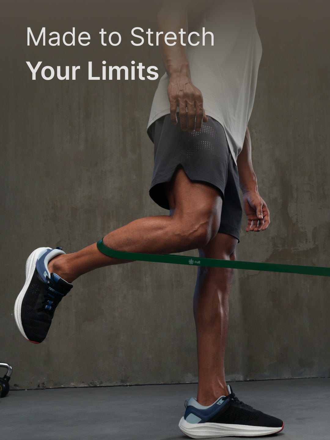 cult Resistance Band for Stretching, Pull Ups, Home Exercise and Gym Workout Stretch for Men & Women Green(22-56kgs Resistance)