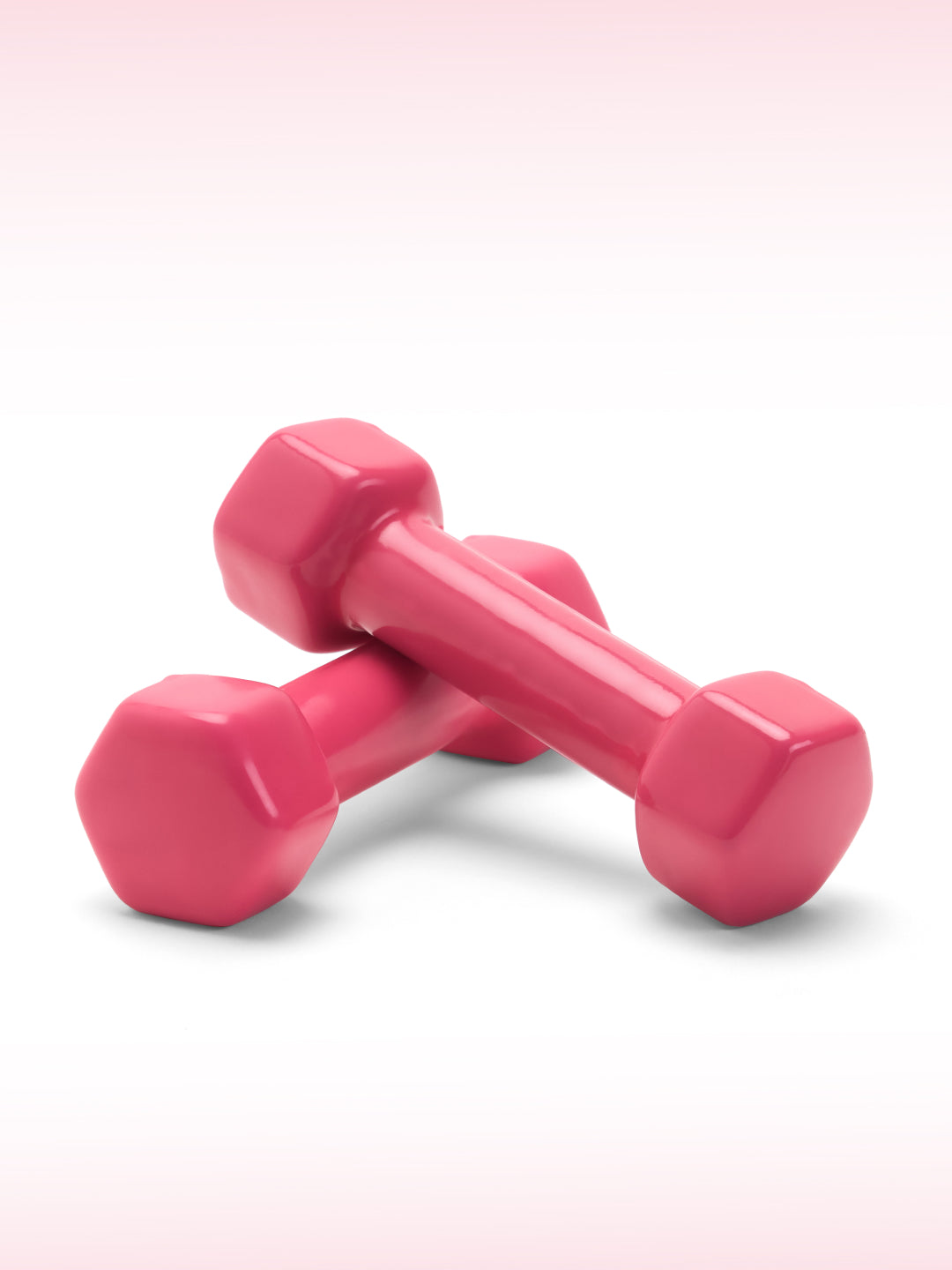 Cult 1KGx2 Vinyl Dumbbells For Home & Gym Exercises (Pink)