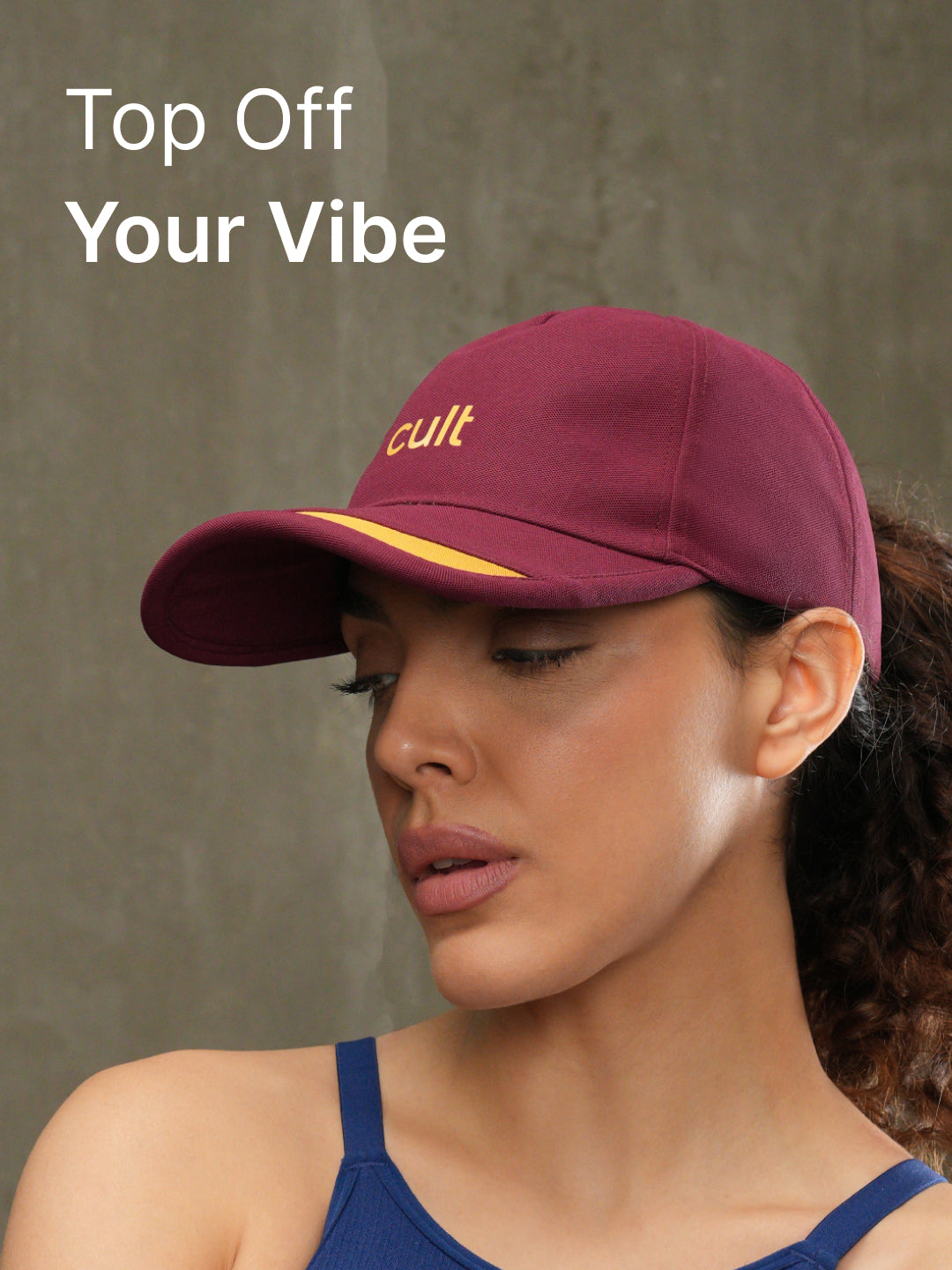 cult Front Pop Cap Red and Yellow- Unisex Adjustable Cap for Men & Women