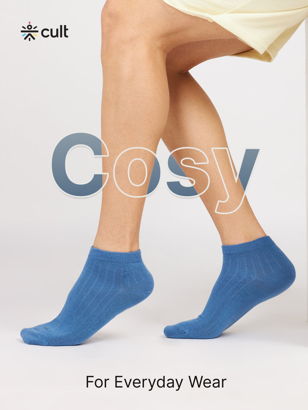 Sports Low Ankle Pack of 5 Navy,White,Grey,Powder Blue & Black Men's Cotton Socks