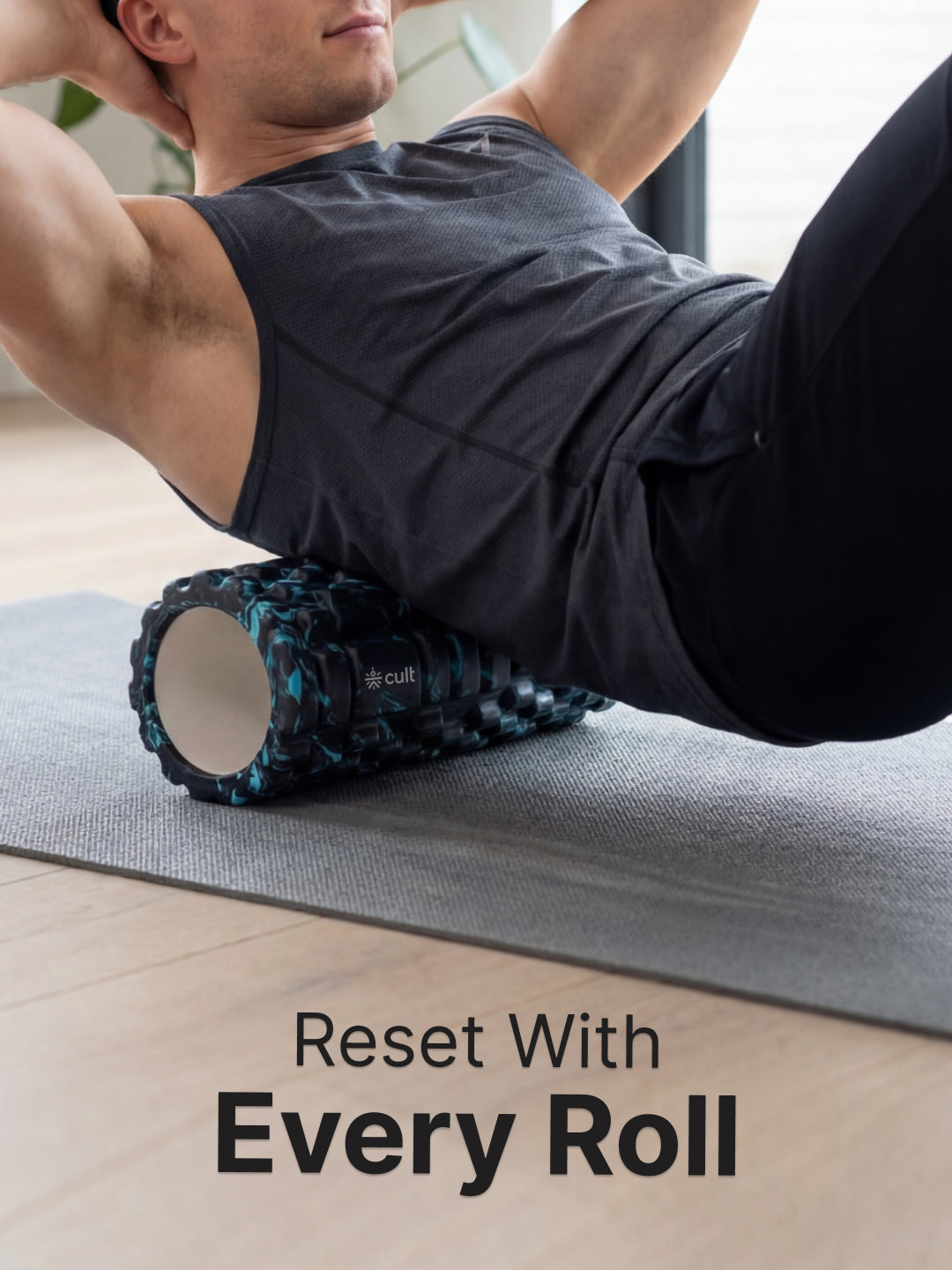 cult Foam Roller Marble Blue  - Muscle Recovery & Deep Tissue Massage