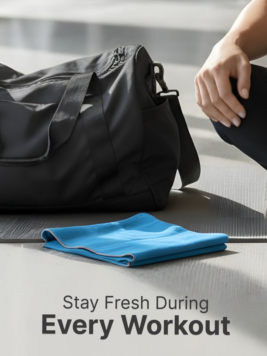 cult Microfiber Gym Towel for Men & Women with Elastic Loop - Medium