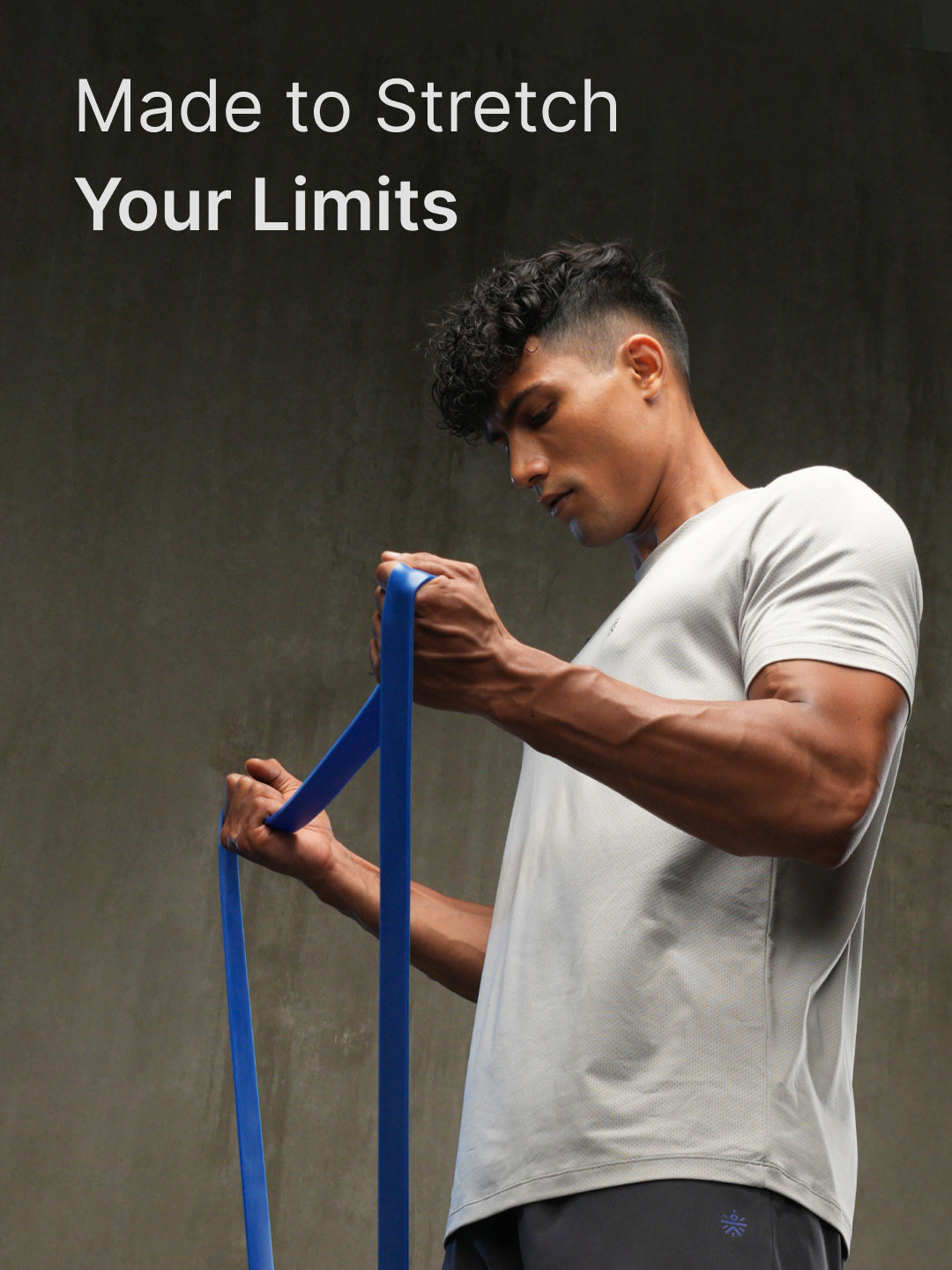 cult Resistance Band for Stretching, Pull Ups, Home Exercise and Gym Workout Stretch for Men & Women Blue (18-40 kgs Resistance)