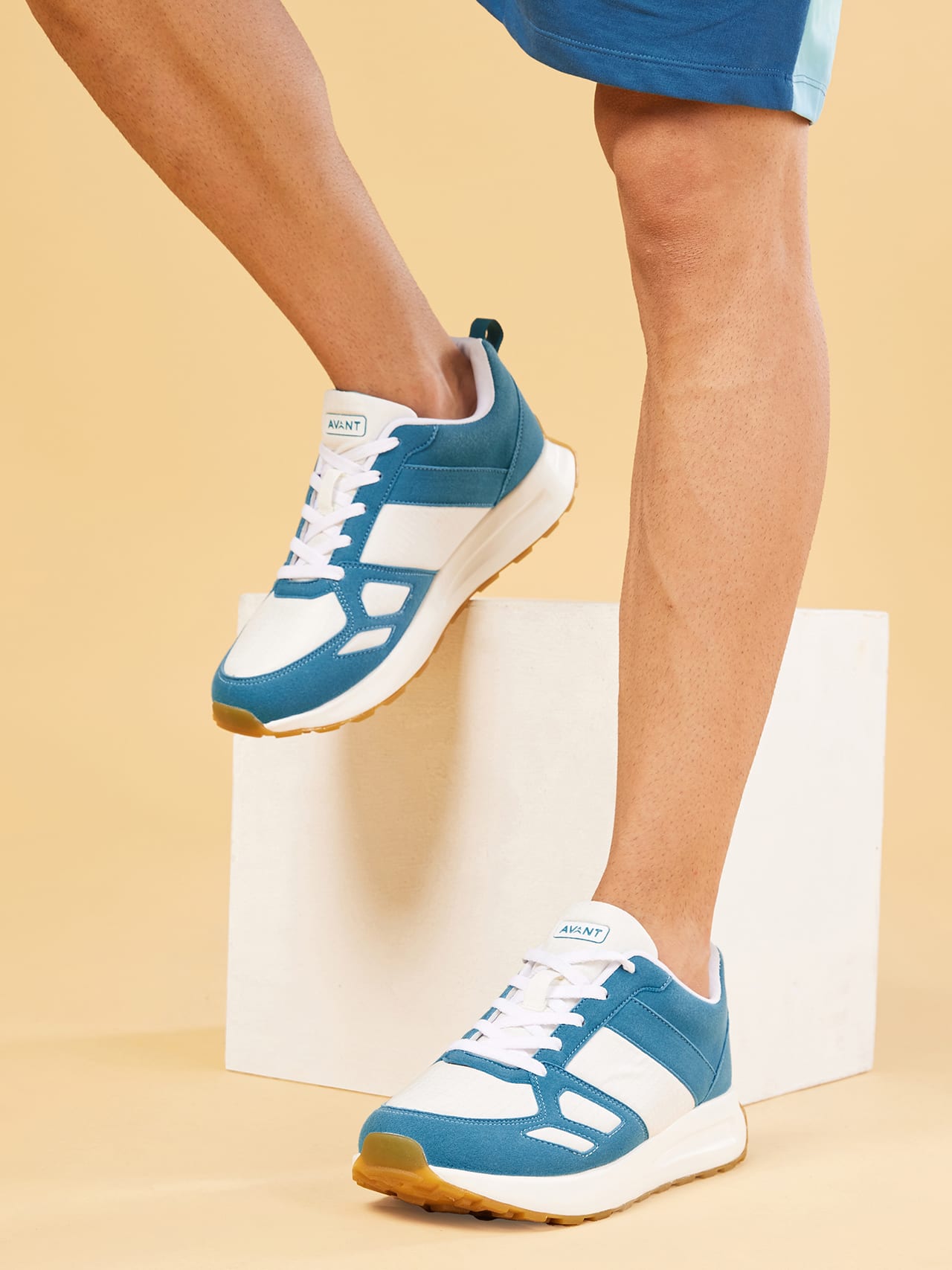 Avant Men's Waffle Pro Sneaker Shoes-Sea Green / White