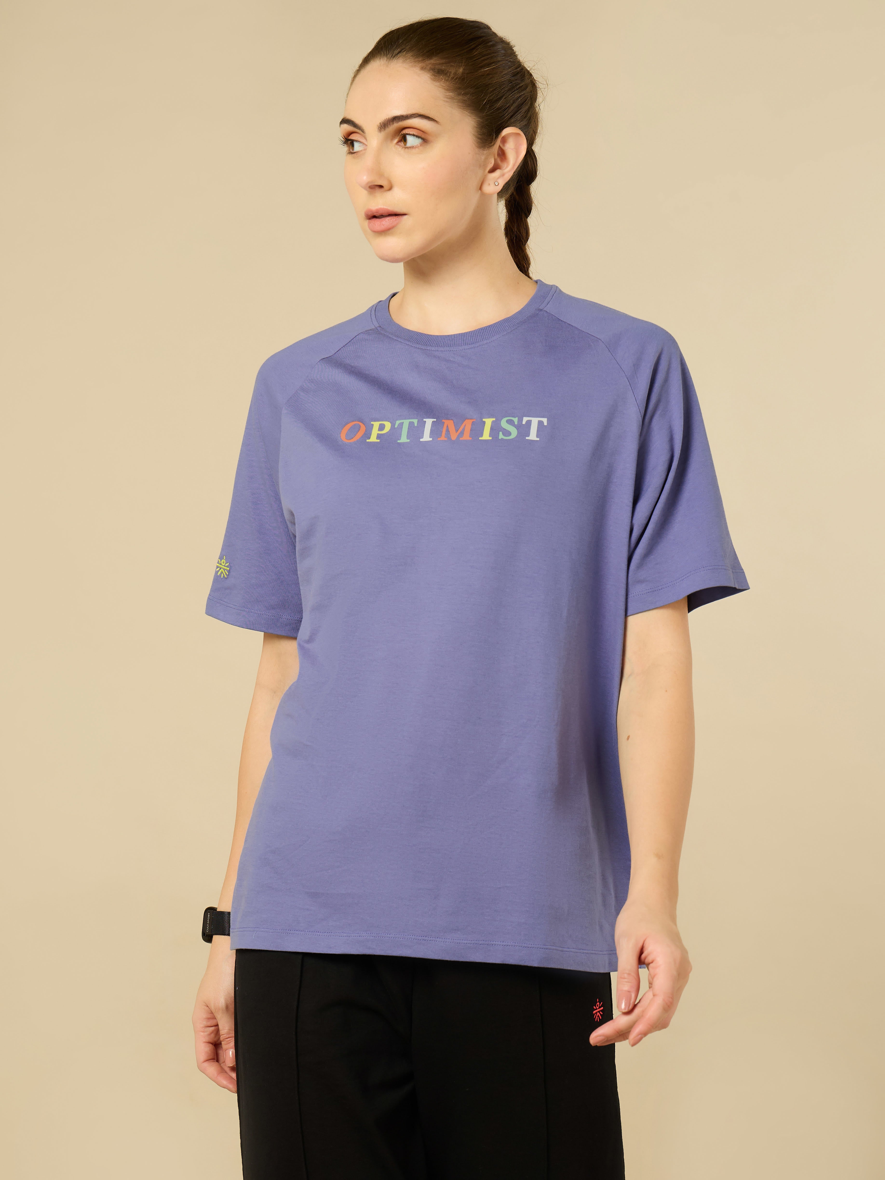 Purple Optimist Printed T-shirt