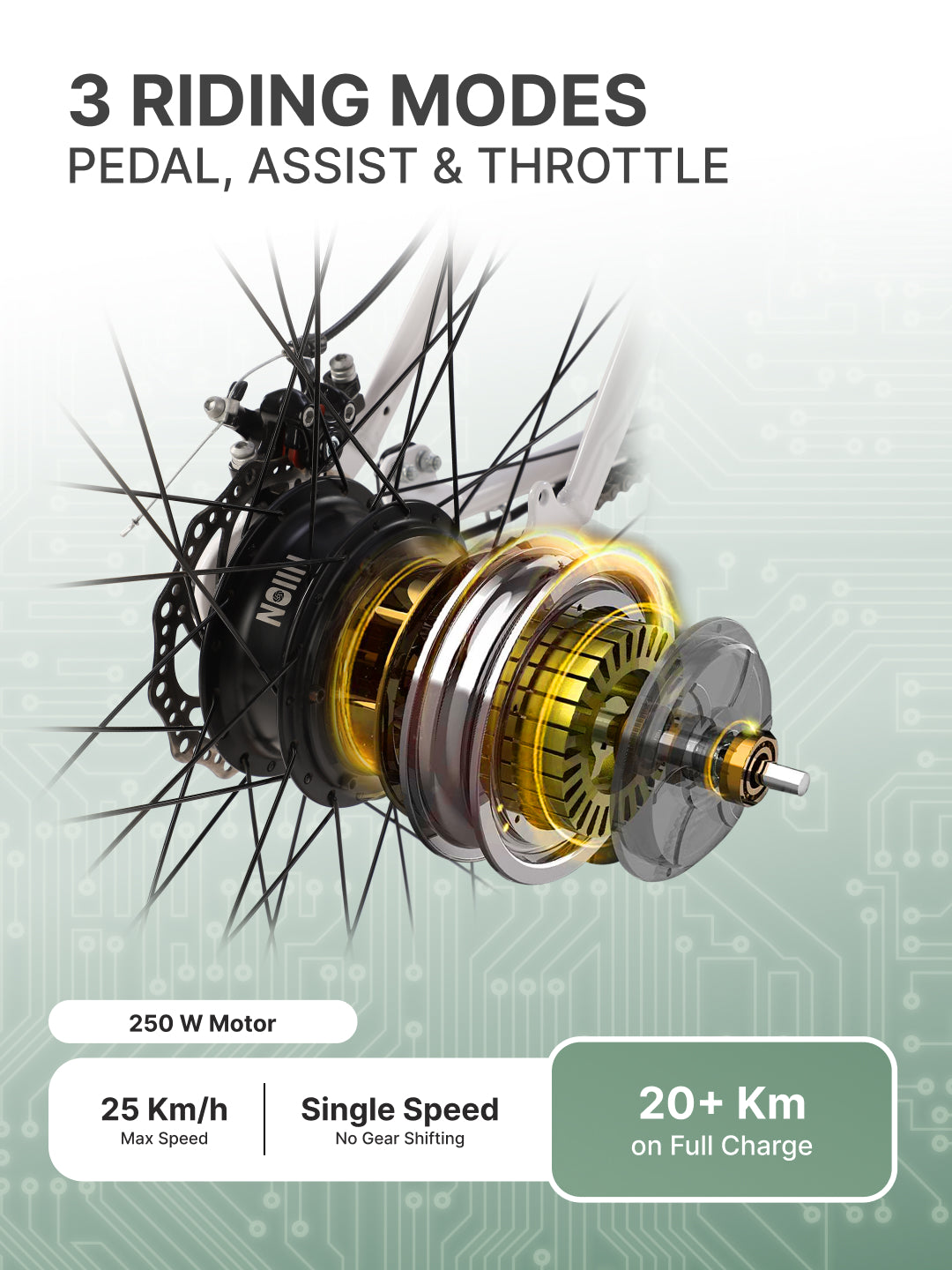 BOLTON27.5TWHITE with 3.5 hrs Fast Charge, Cycling Event BLDC Motor 27.5 inches Single Speed Lithium-ion (Li-ion) Electric Cycle, Ideal for Unisex, 15+ Years