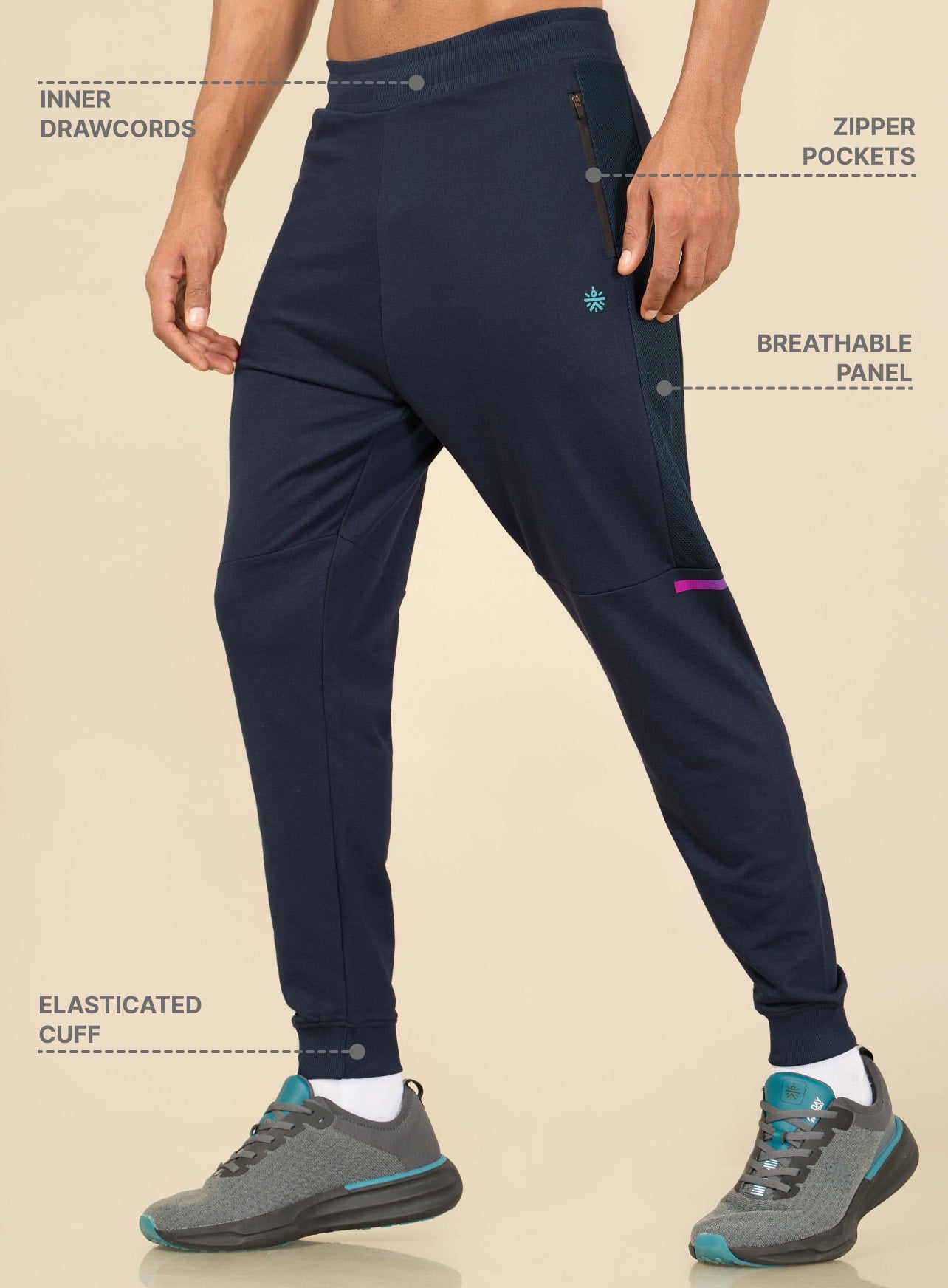 Men Navy Power Joggers