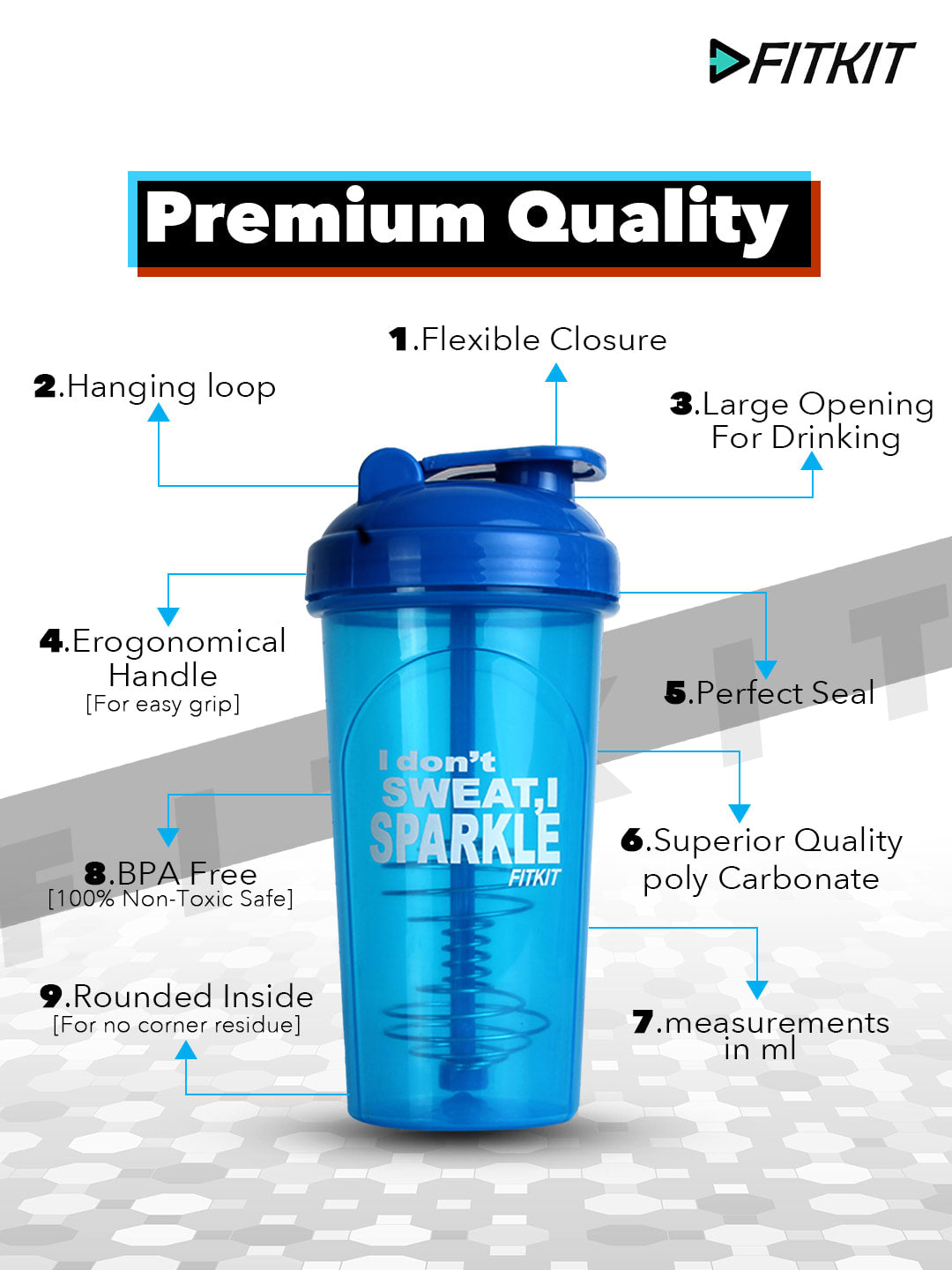 Classic 700 ml Shaker (Pack of 1, Blue)