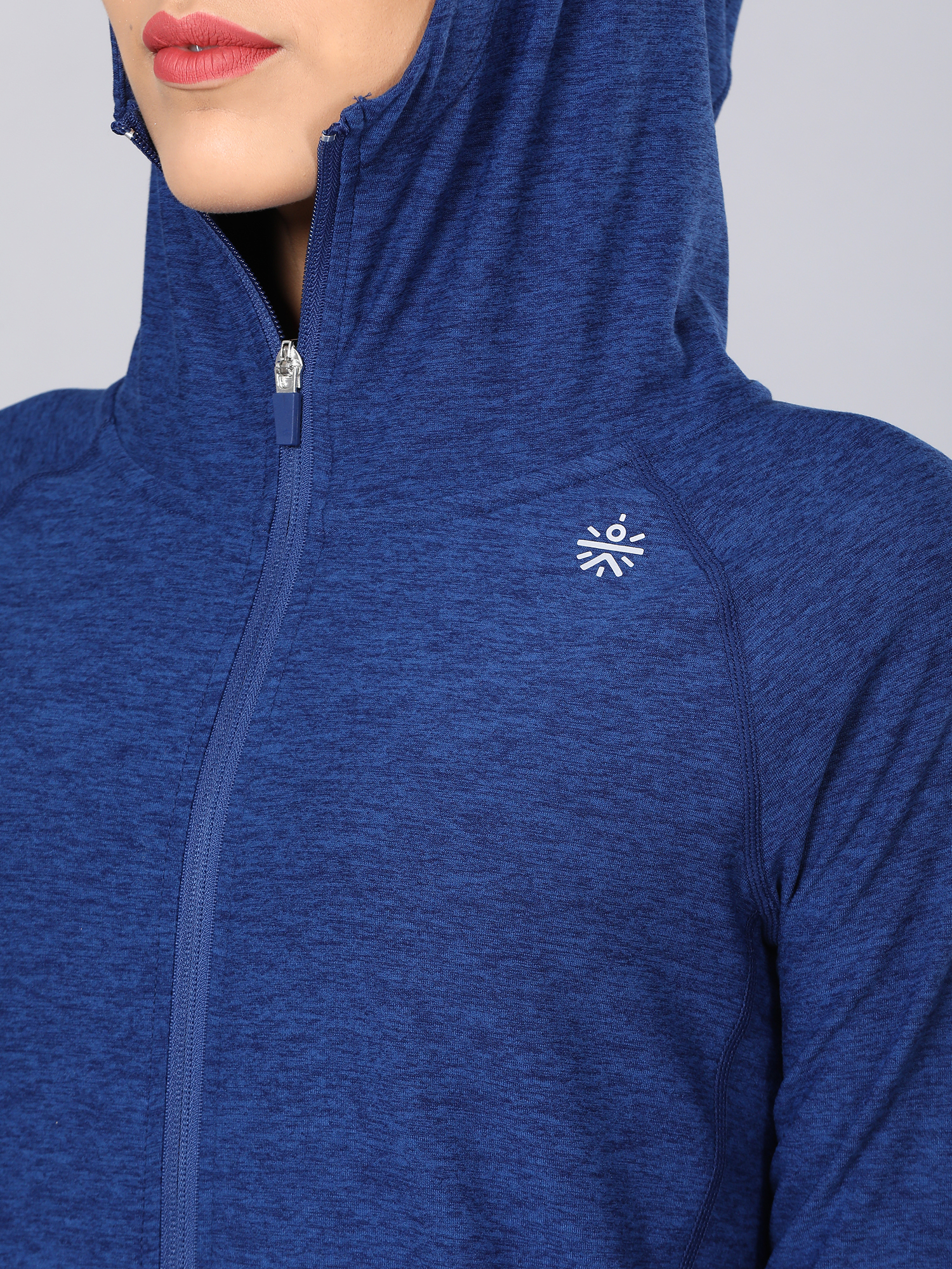 Vital Emerge Blue Zip Through Hoodie Sweatshirt