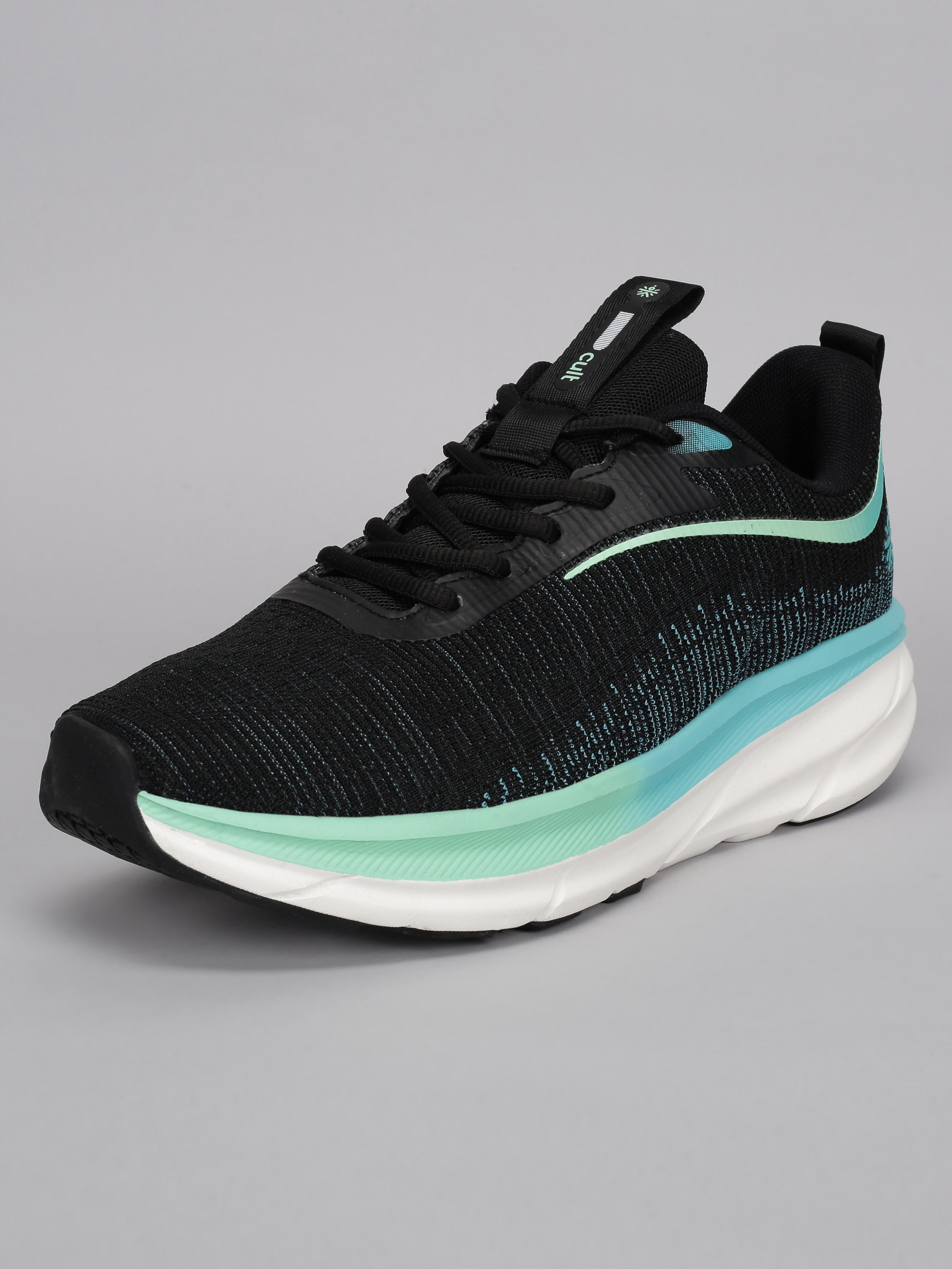 cult Men's Flytor Running Shoes - Black/Sea Green