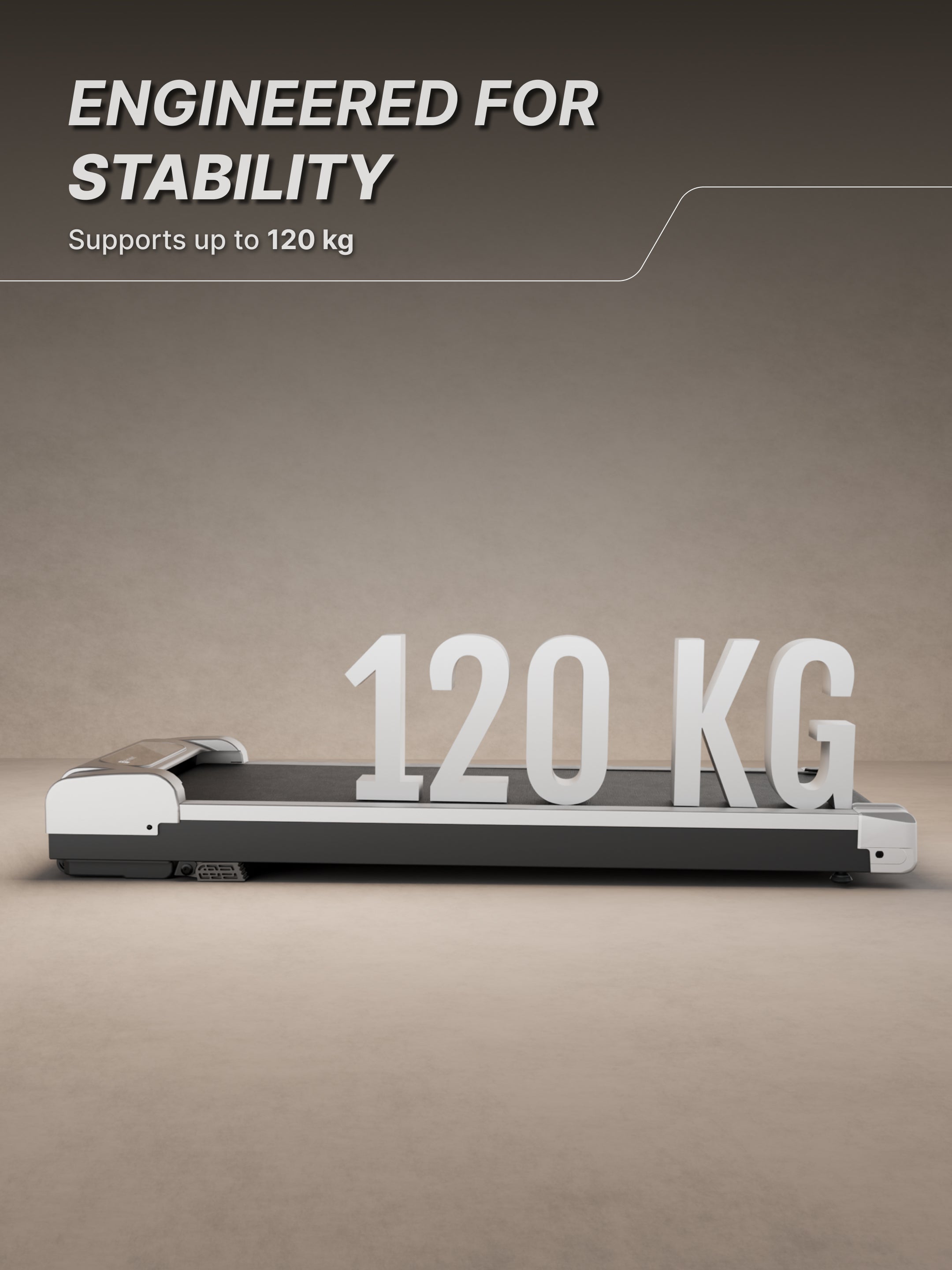 Fitkit by Cult Walking Pad Neo Silver (BLDC 3.5HP Peak Power) Compact & Under Desk BLDC Motor Treadmill | Max Weight: 120kg | Home use with Remote Control (with 6 Months Extended Warranty)