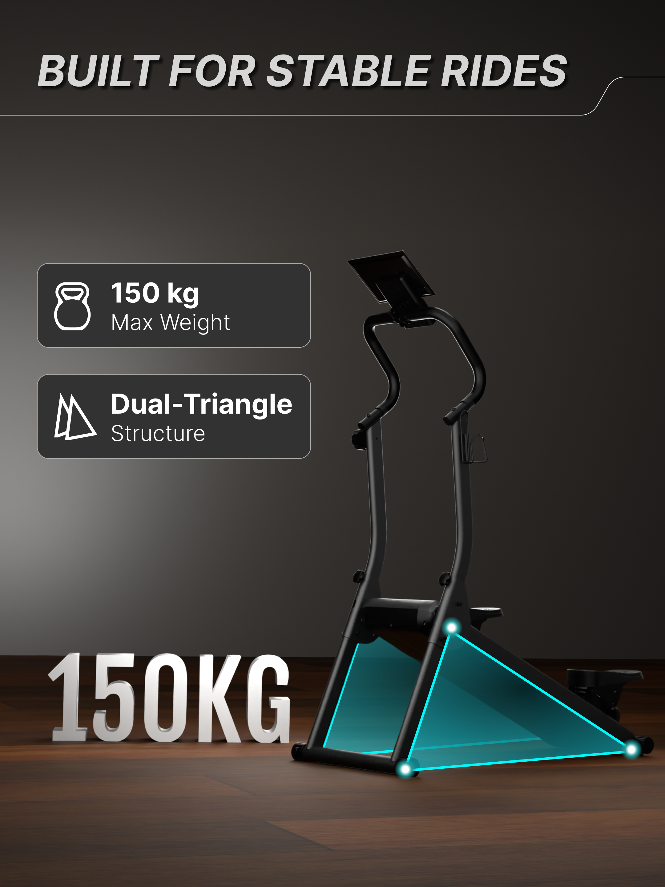 Cult Ever Climb Climber Machine | 150 kg Max Weight | 8-Level Magnetic Resistance | 3-Level Incline & Pedal Inclination | Foldable with Wheels | LED Display & Tablet Holder | Ideal for Home use