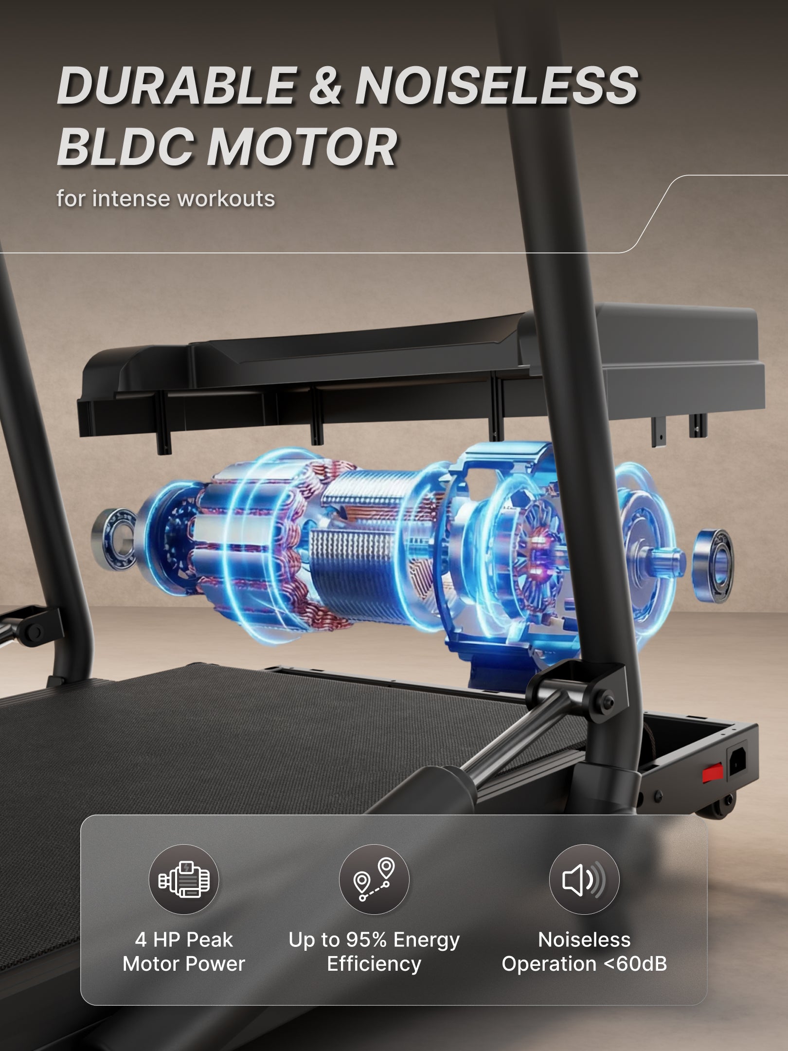 Cult Walking Pad with Trek Motion for Home | 4 HP BLDC Motor | 2-Level Manual Incline | LED Display | 130 kg Weight Capacity | Foldable & Portable