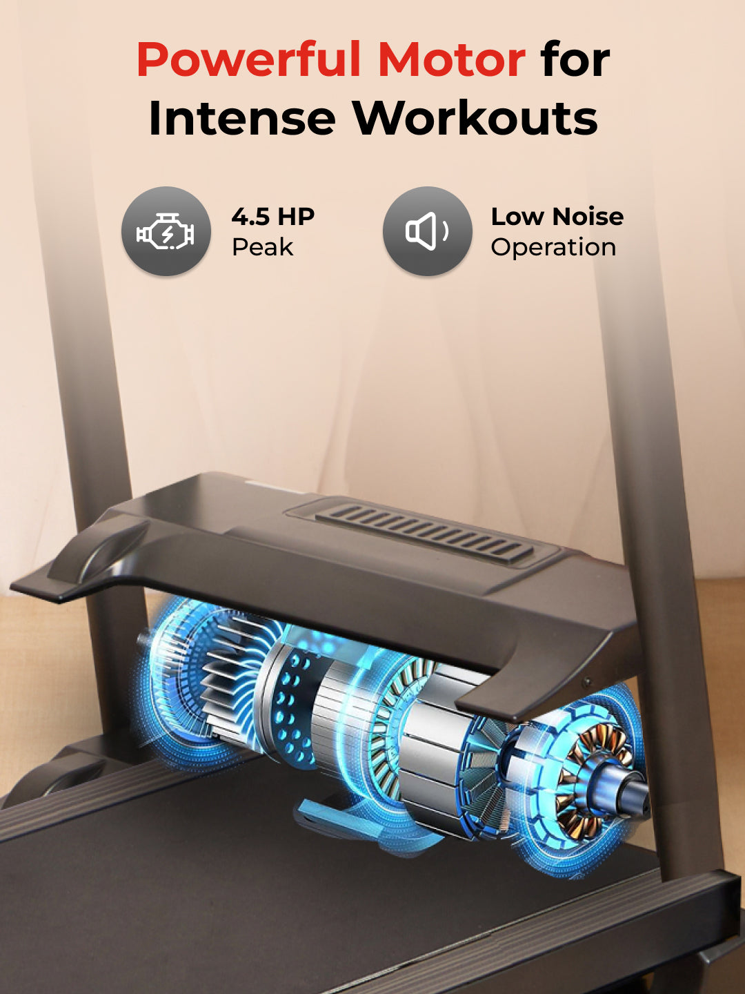 FT200M 4.5 HP Peak BLDC Treadmill | 15-level Auto-Incline & Massager | Max Weight-110kg | Max Speed-16kmph (with 6 Months extended warranty)