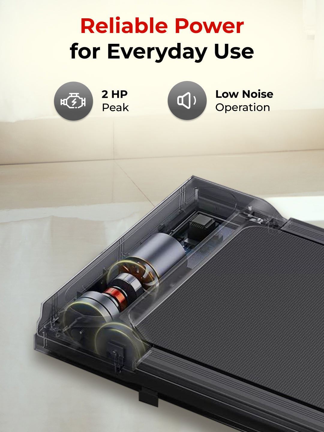 Smartrun Baytown 2HP Peak Walking pad | Max Speed-8kmph | Max Weight-110kg | Walking Pad for Home Use (with 6 months extended warranty)