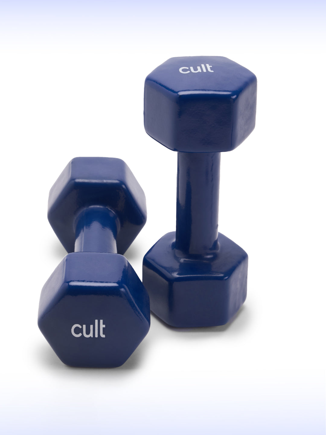 Cult 5KGx2 Vinyl Dumbbells For Home & Gym Exercises (Blue)