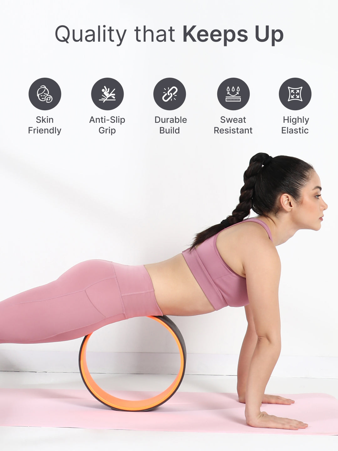 cult Yoga Wheel for Stretching and Balance Dark Grey