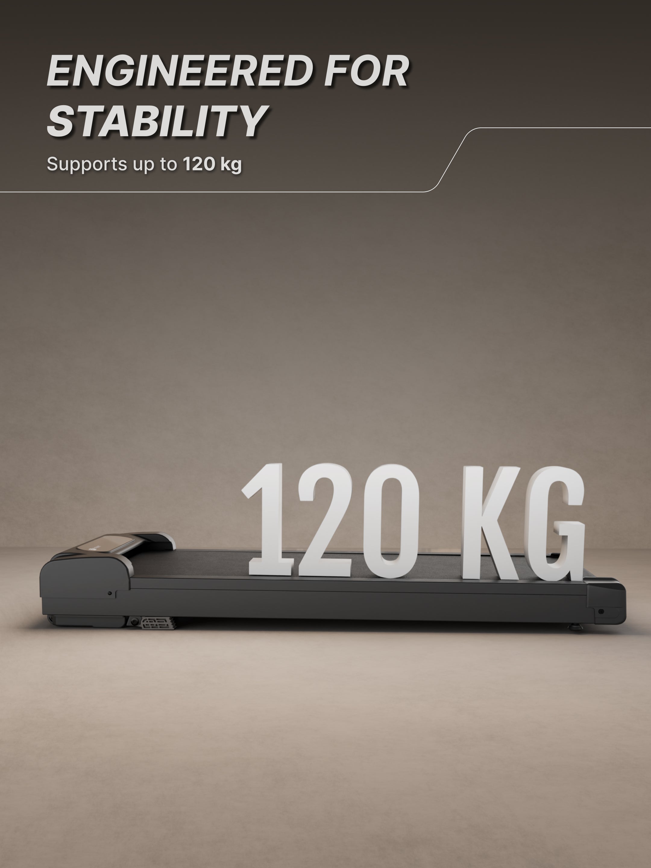 Fitkit by Cult Walking Pad Neo Black (BLDC 3.5HP Peak Power) Compact & Foldable Under Desk BLDC Motor Treadmill | Max Weight: 120kg | Home use with Remote Control