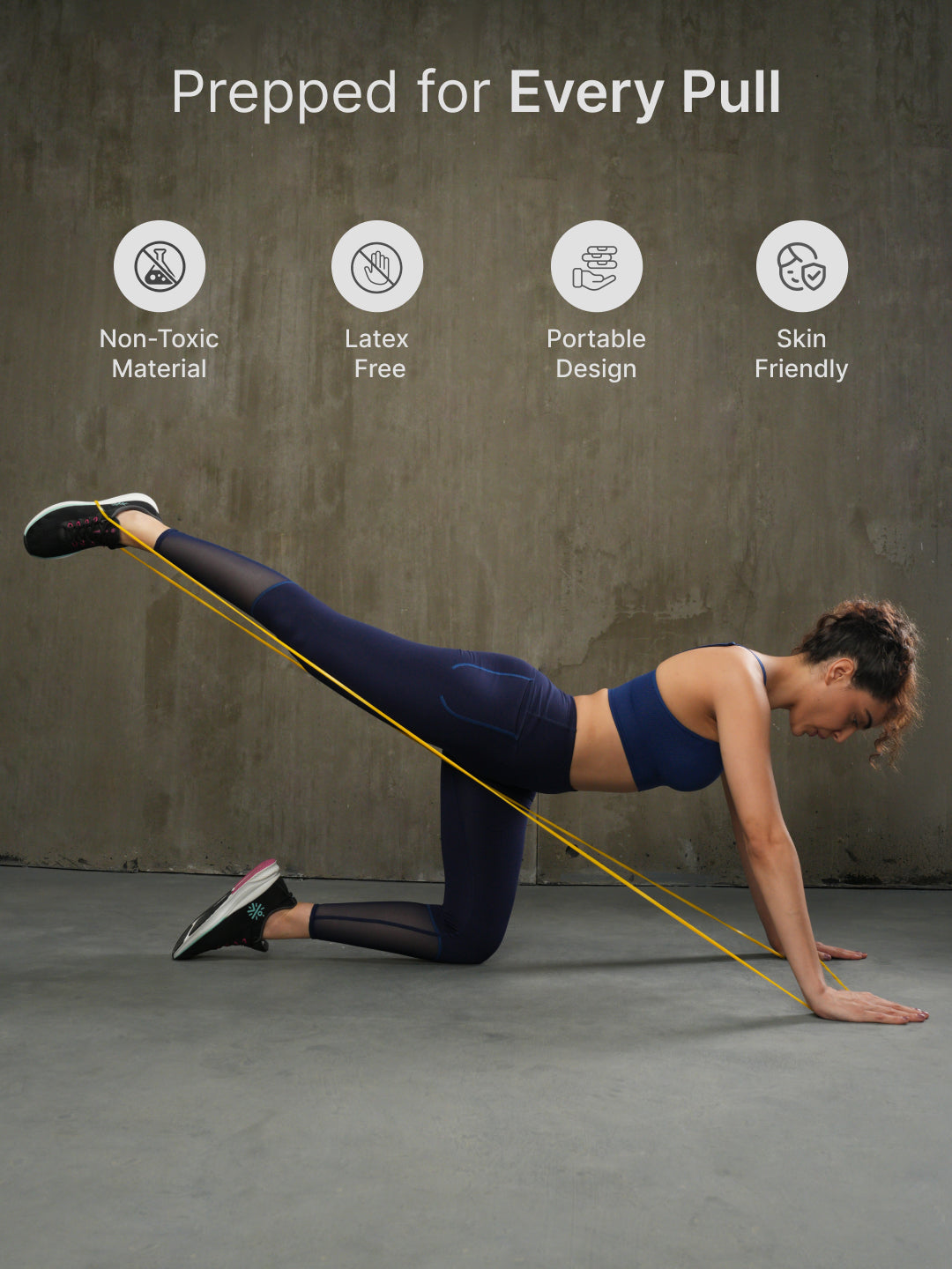 cult Resistance Band for Stretching, Pull Ups, Home Exercise Gym Workout Stretch for Men & Women Pack of 3 (Yellow, Red and Black)