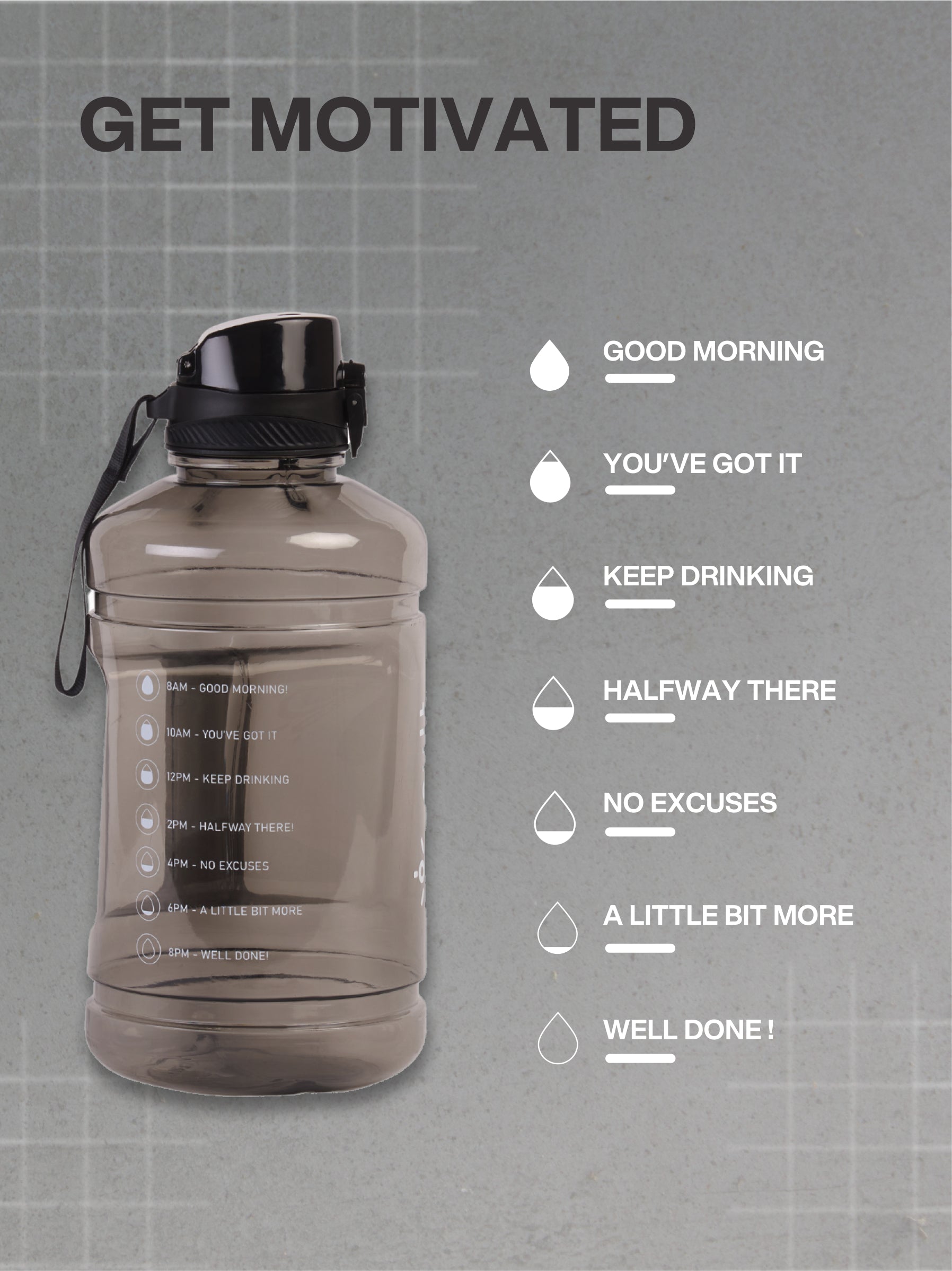 cult 2.2 Litre Water Bottle Gym Gallon Water Bottle Gym Bottles For Men & Women Big Water Bottle Sports Water Bottle Plastic Water Bottle Black