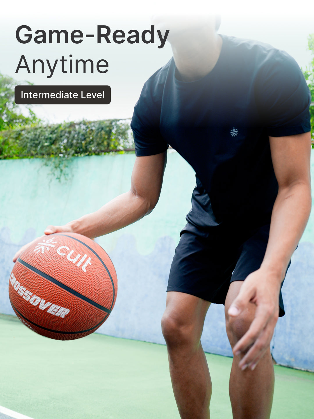 Cult Basketball Combo – Crossover 7 No (Brown) + Ball Pump