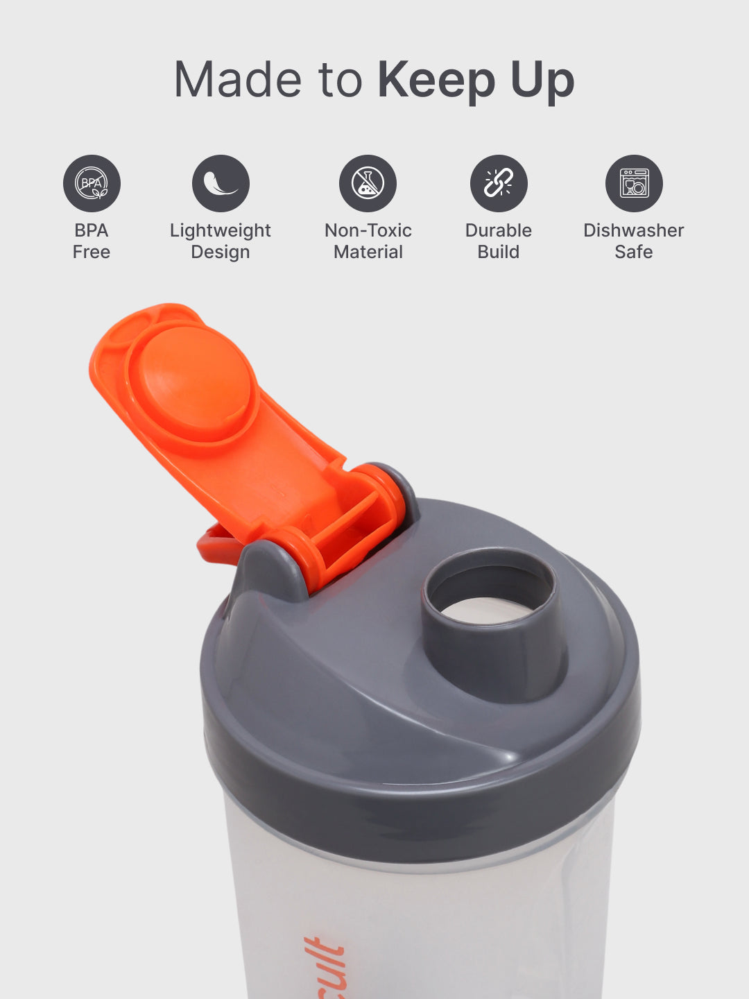 cult Spider Shaker 3 Compartment Orange Grey