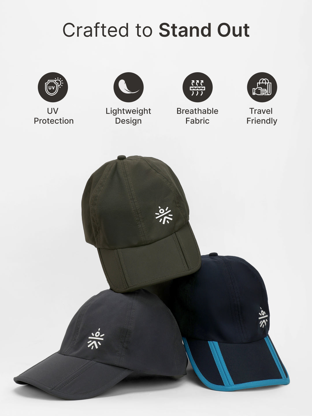 cult Foldable Cap Unisex with Adjustable Strap Olive