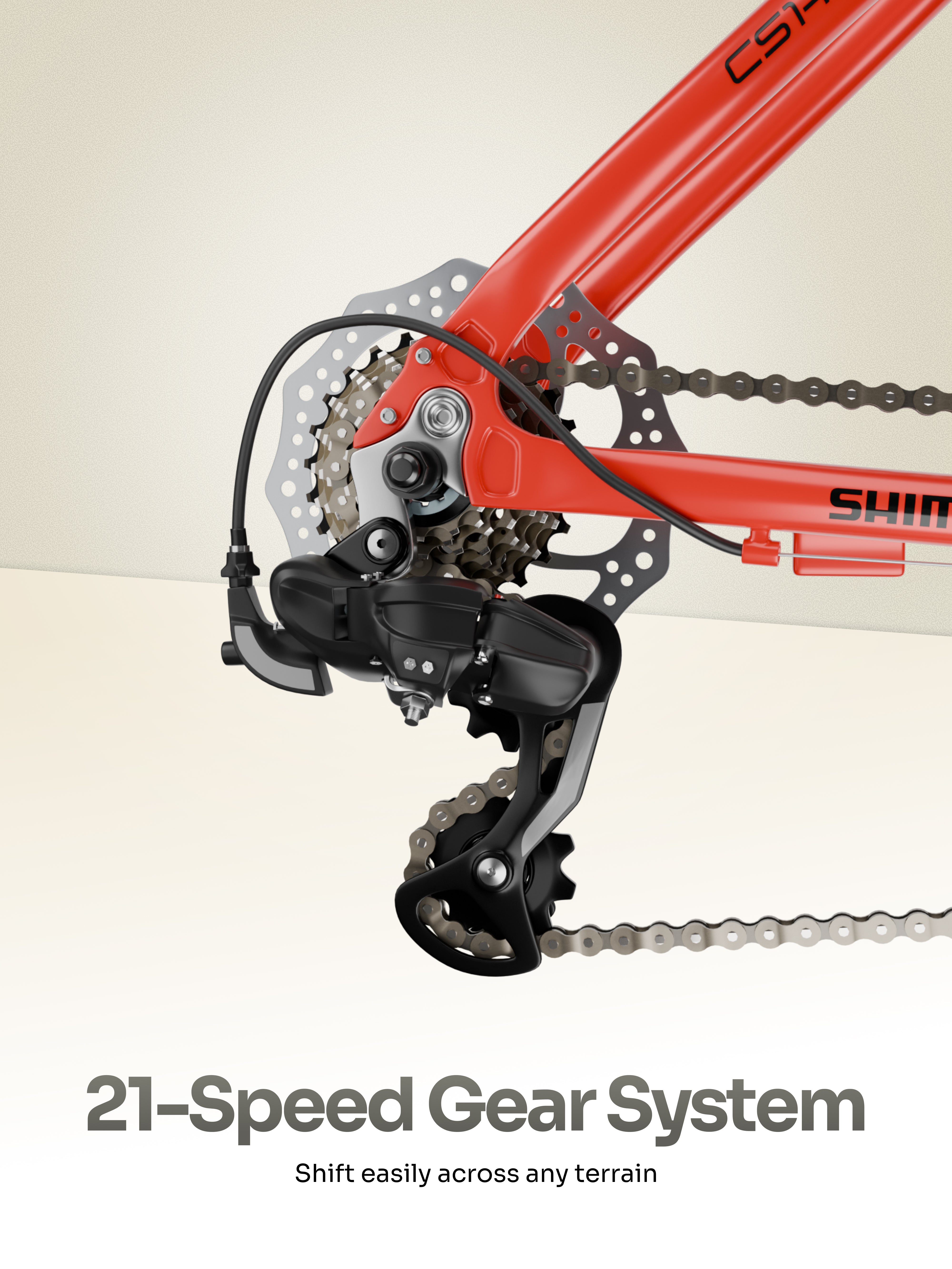 Cult Kara 29T Alloy Mountain Bike with Dual Disc Brake and Front Suspension, Red