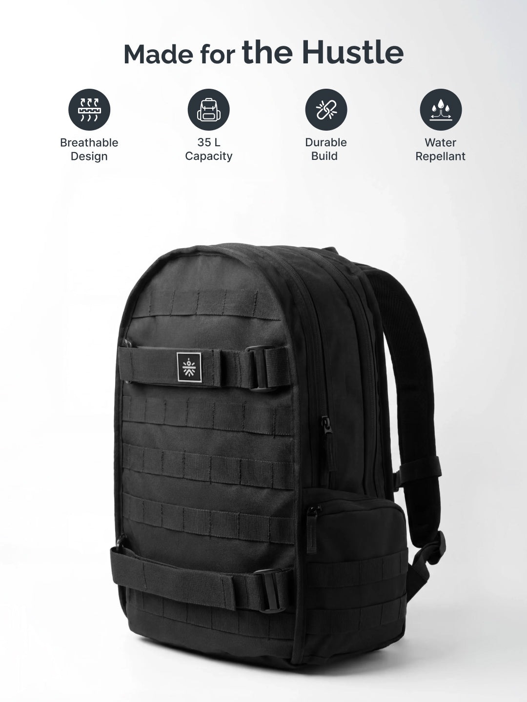 Cult 35L Multi-Compartment Backpack  Gym, Travel and Laptop Backpack with Yoga Mat Holder