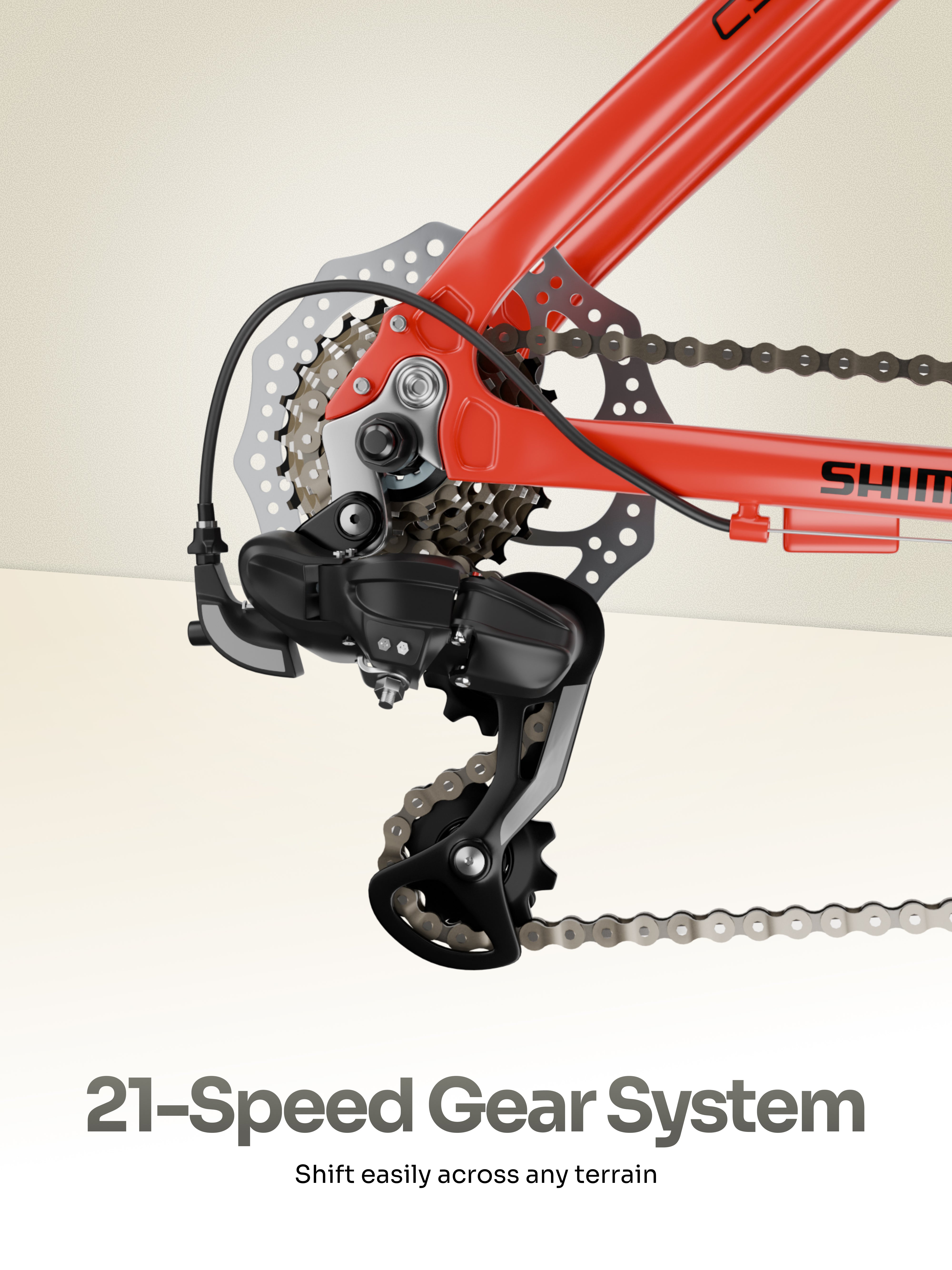 Cult Kara 29T Alloy Mountain Bike with Dual Disc Brake and Front Suspension, Red