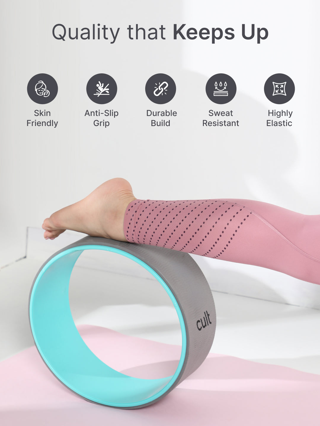 cult Yoga Wheel for Stretching and Balance Grey