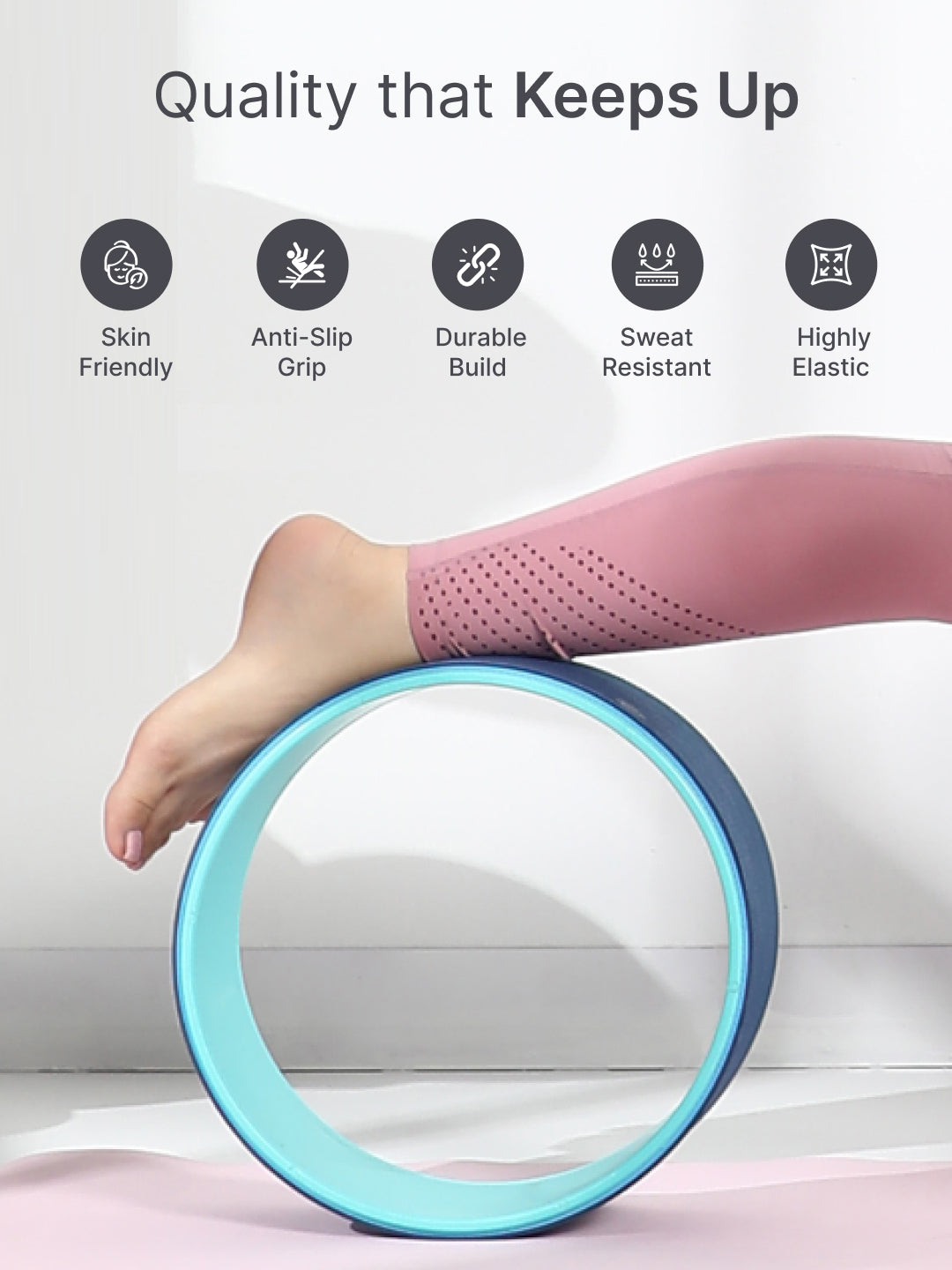 cult Yoga Wheel for Stretching and Balance Blue