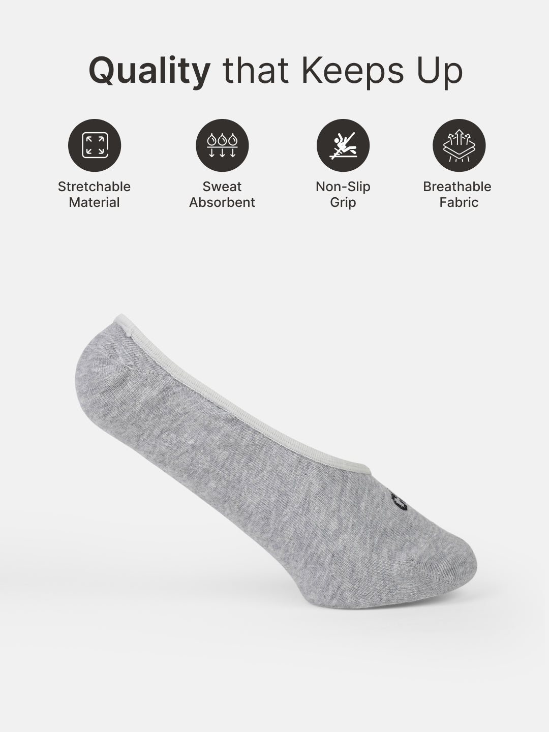 Casual Low Cut Invisible Pack of 3 Grey,Powder Blue & Black Terry Solid Women's Socks