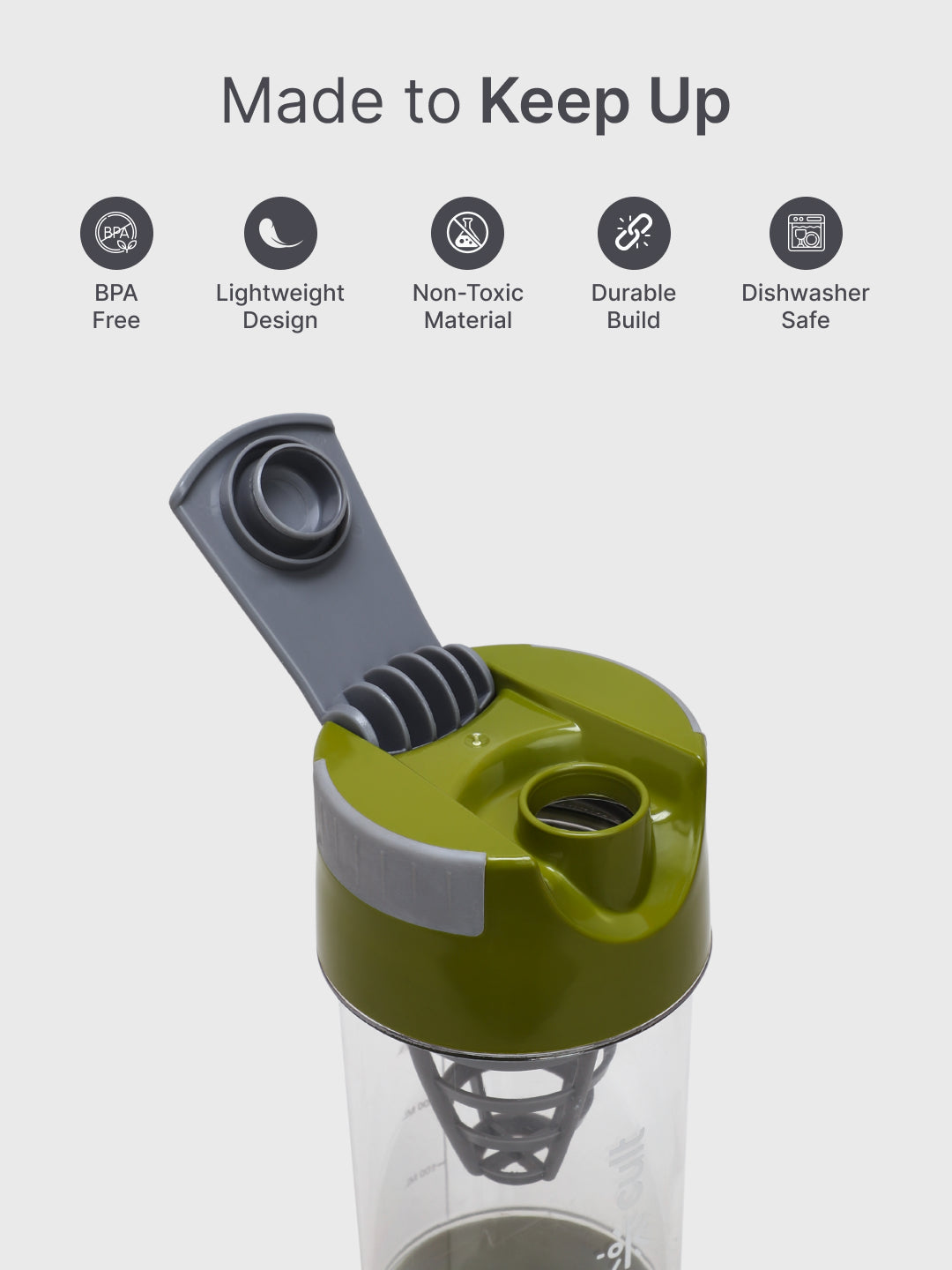 cult Cyclone Shaker 500 ML Olive Grey