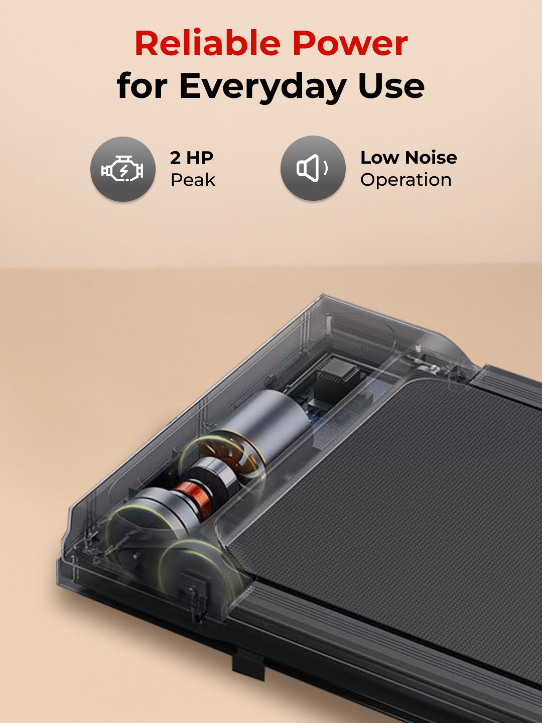 Cult Walking pad Pro 2HP Peak | Max Speed-10kmph | Max Weight-110kg | Walking Pad for Home Use (with 6 months extended warranty)