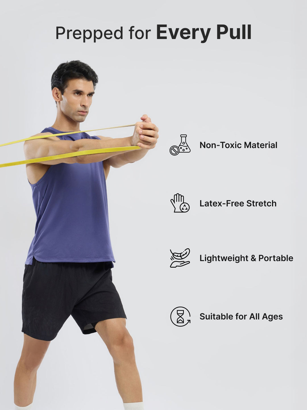 Cult Resistance Band (7- 45kgs Resistance) for Men and Women