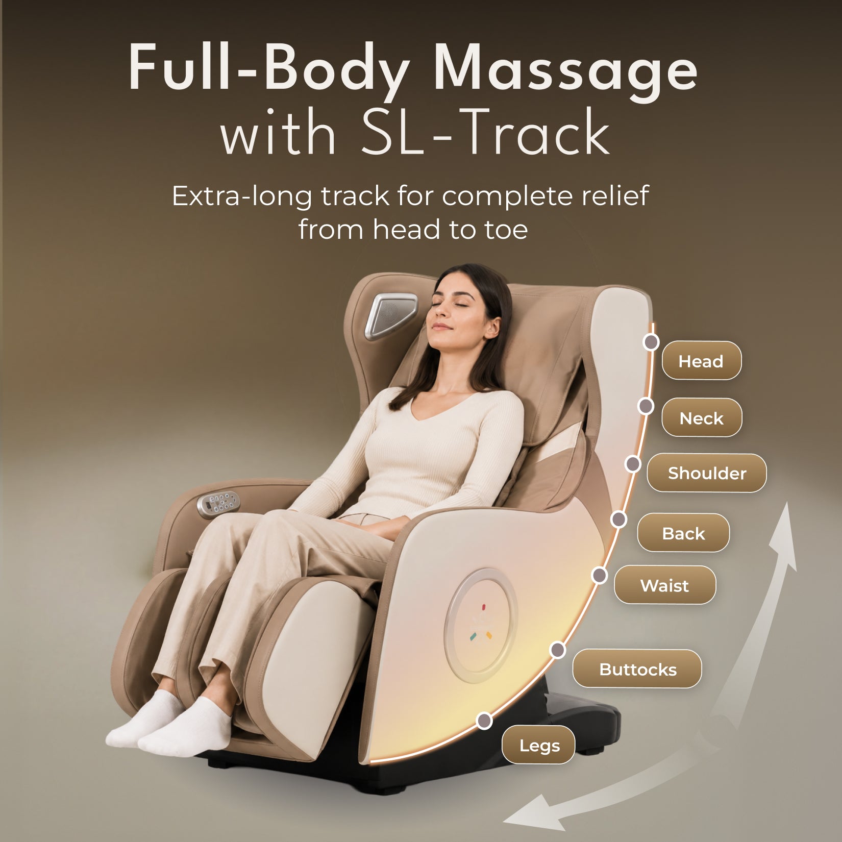 Cult Nova Massage Chair| SL-Track Full Body Massage Chair | Zero Gravity Recliner | Airbag Compression | Heating for Waist & Calves | Bluetooth Speakers