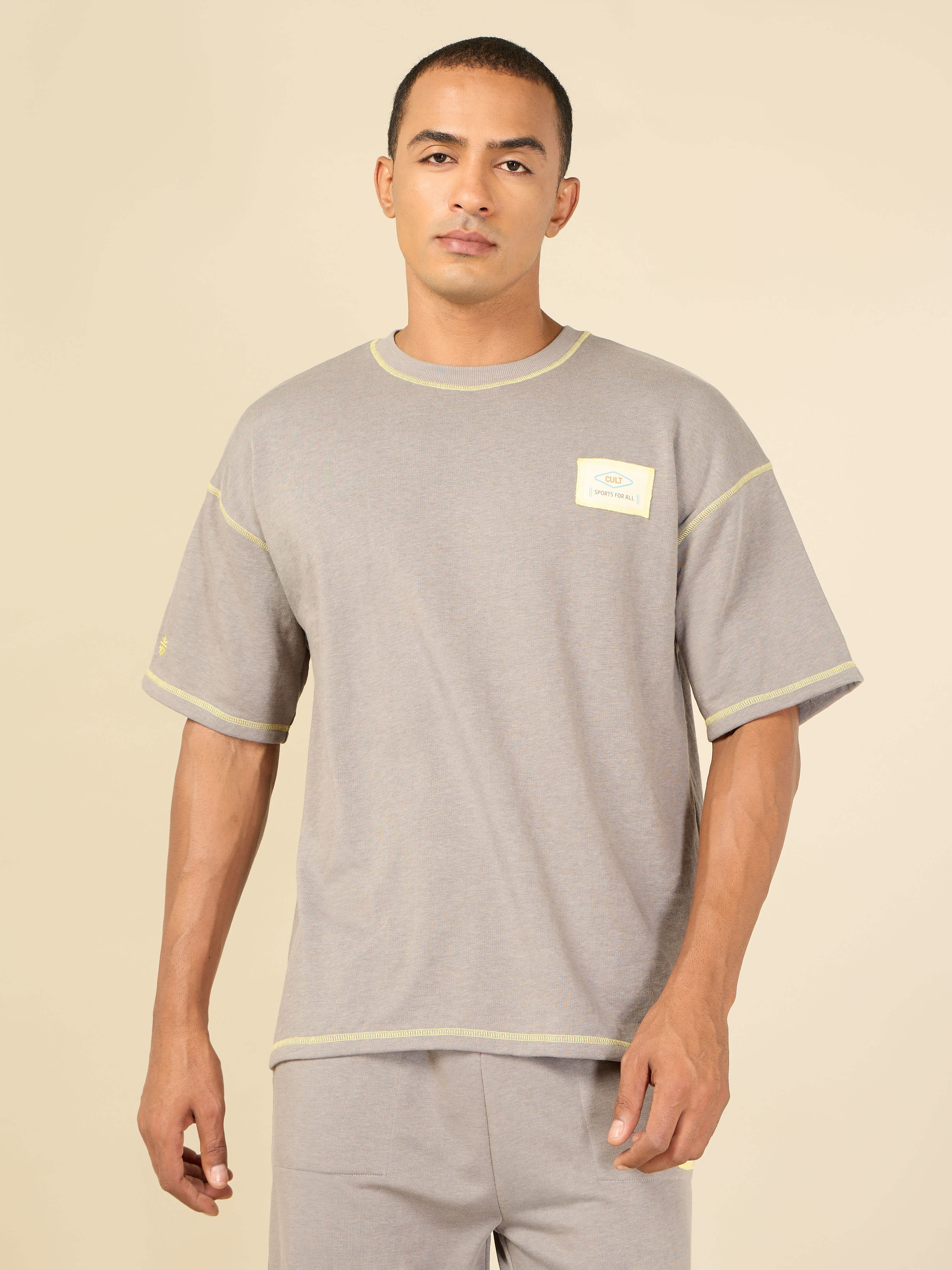 Men Grey Cult Club T-shirt