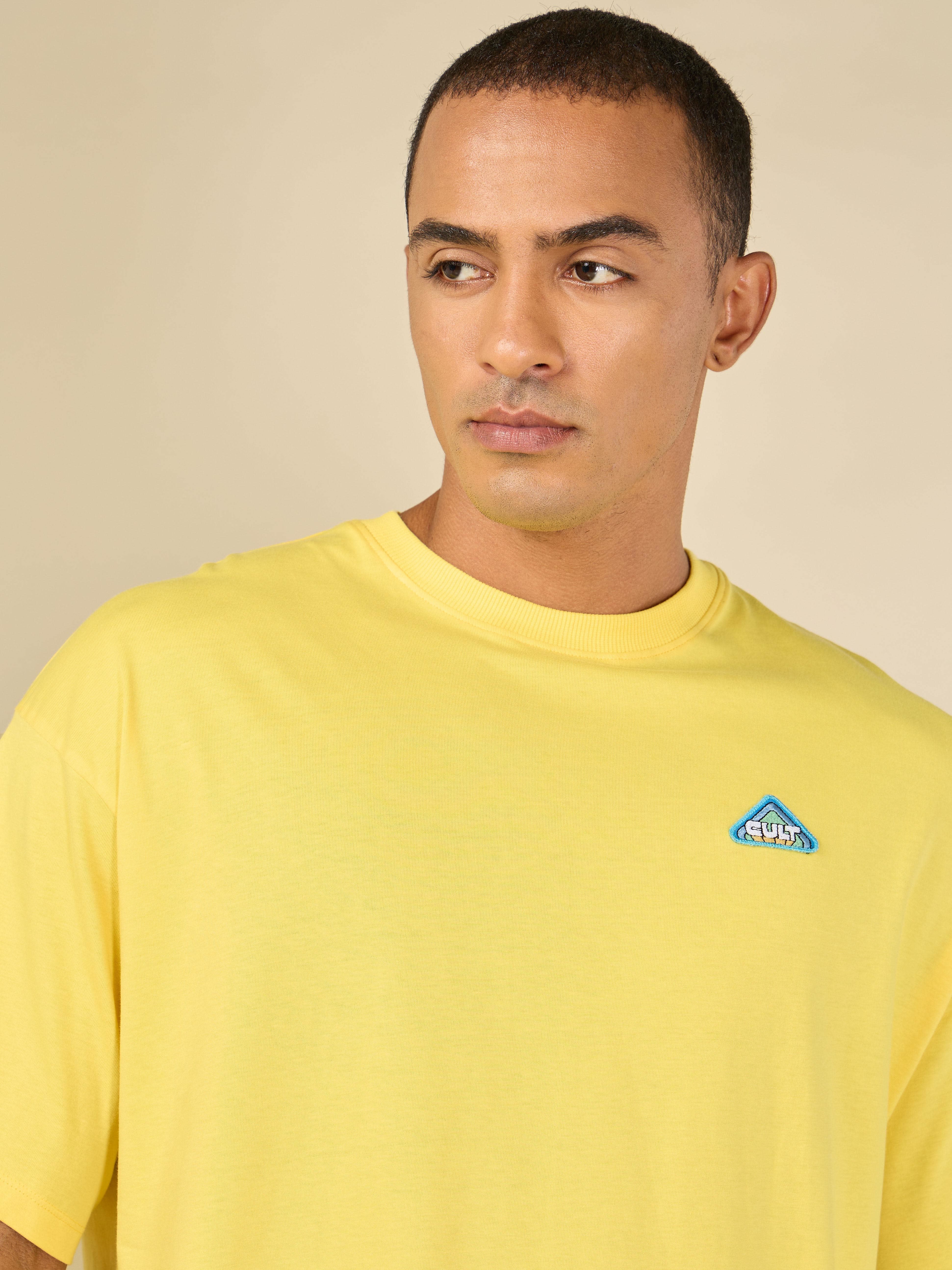 Men Yellow Cult Club Fan T-shirt