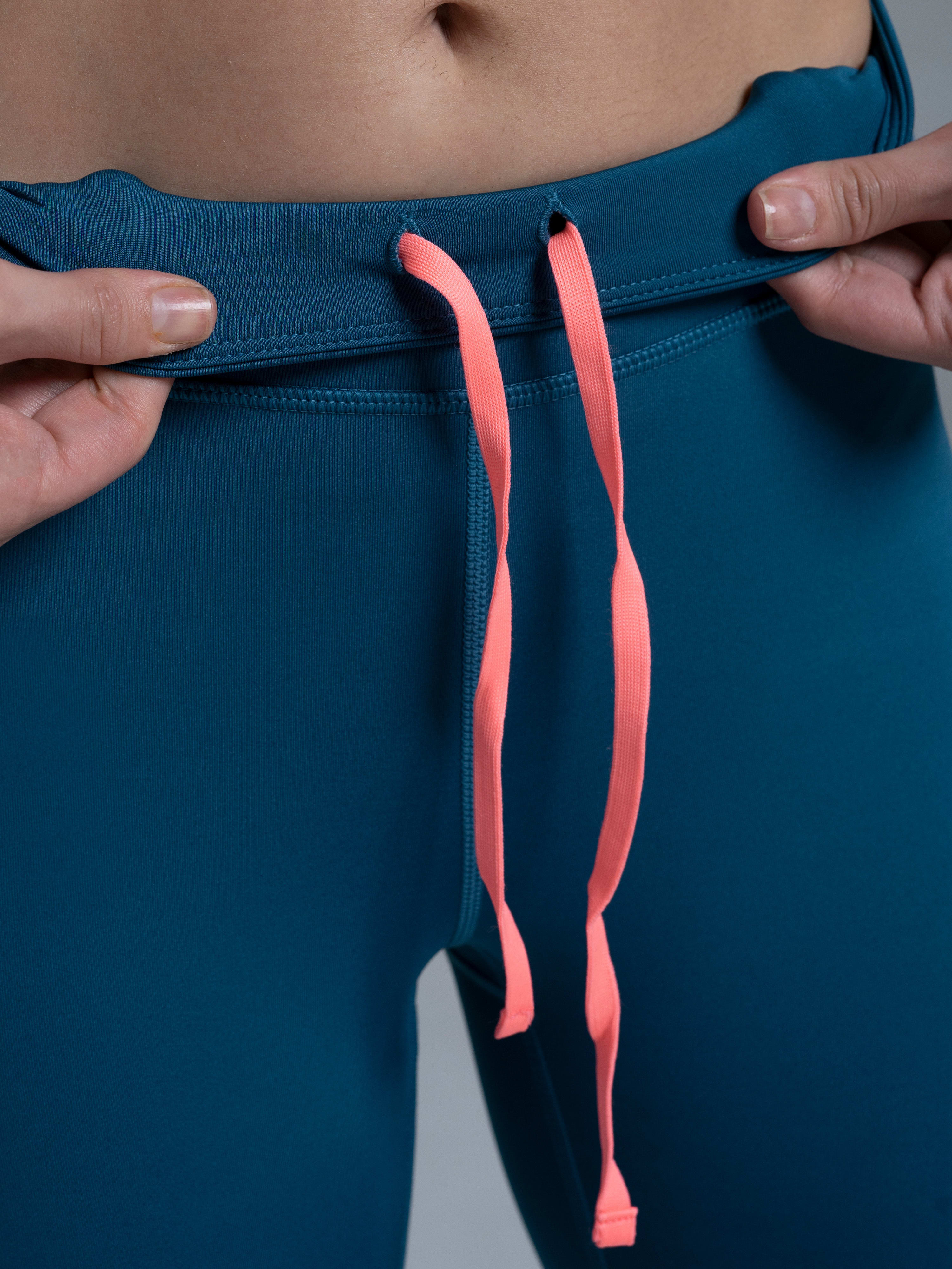 Teal Absolute Fit Solid Workout Tights