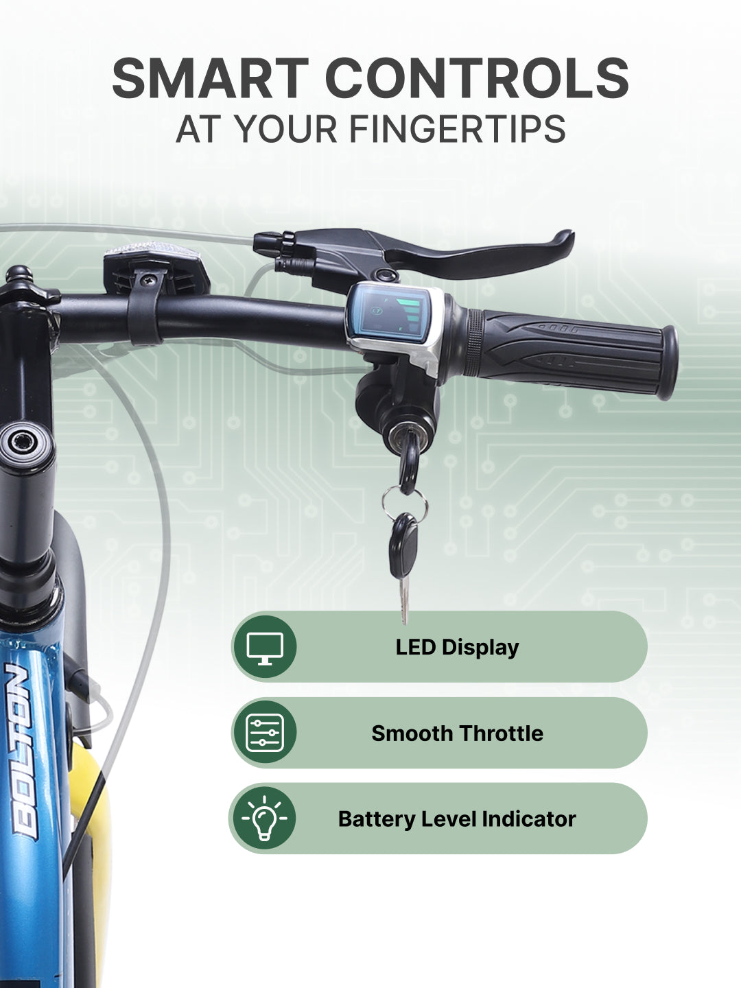 BOLTON27.5TBLUE with 4 hrs Fast Charge, Cycling Event BLDC Motor 27.5 inches Single Speed Lithium-ion (Li-ion) Electric Cycle, Ideal for Unisex, 15+ Years