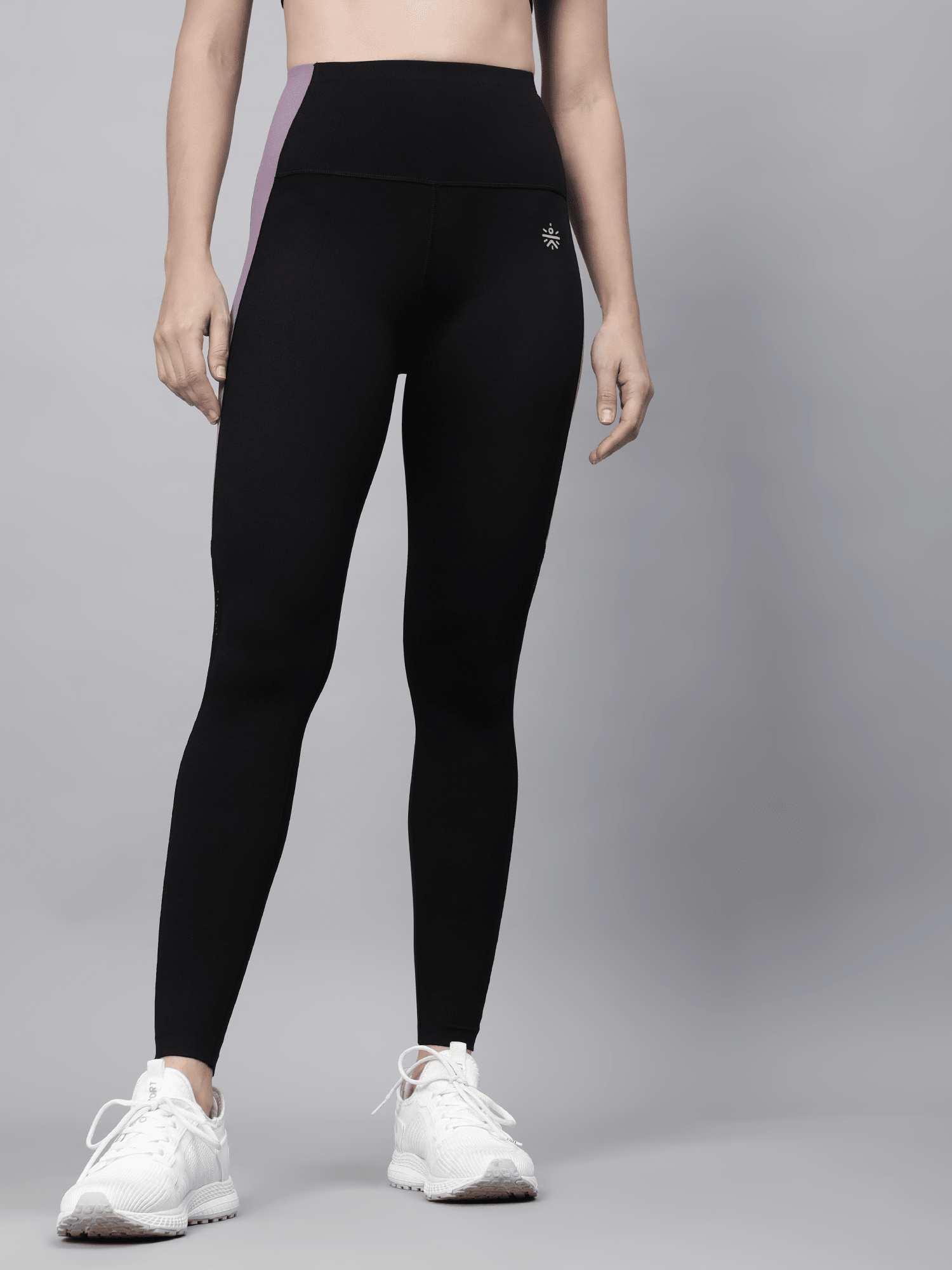AbsoluteFit Uplift Black+Purple Workout Leggings