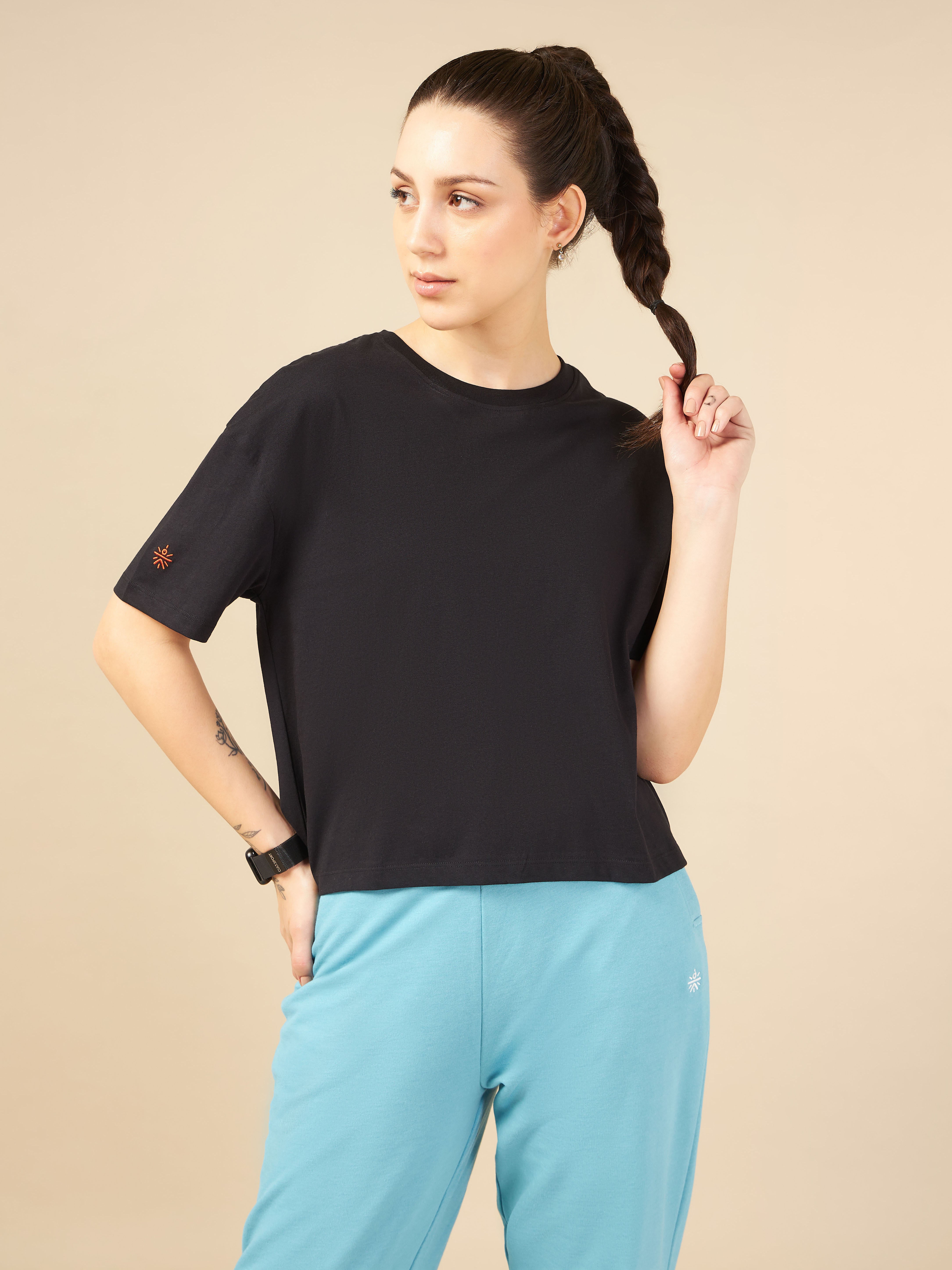 Black Cult Leisure T-shirt for Women