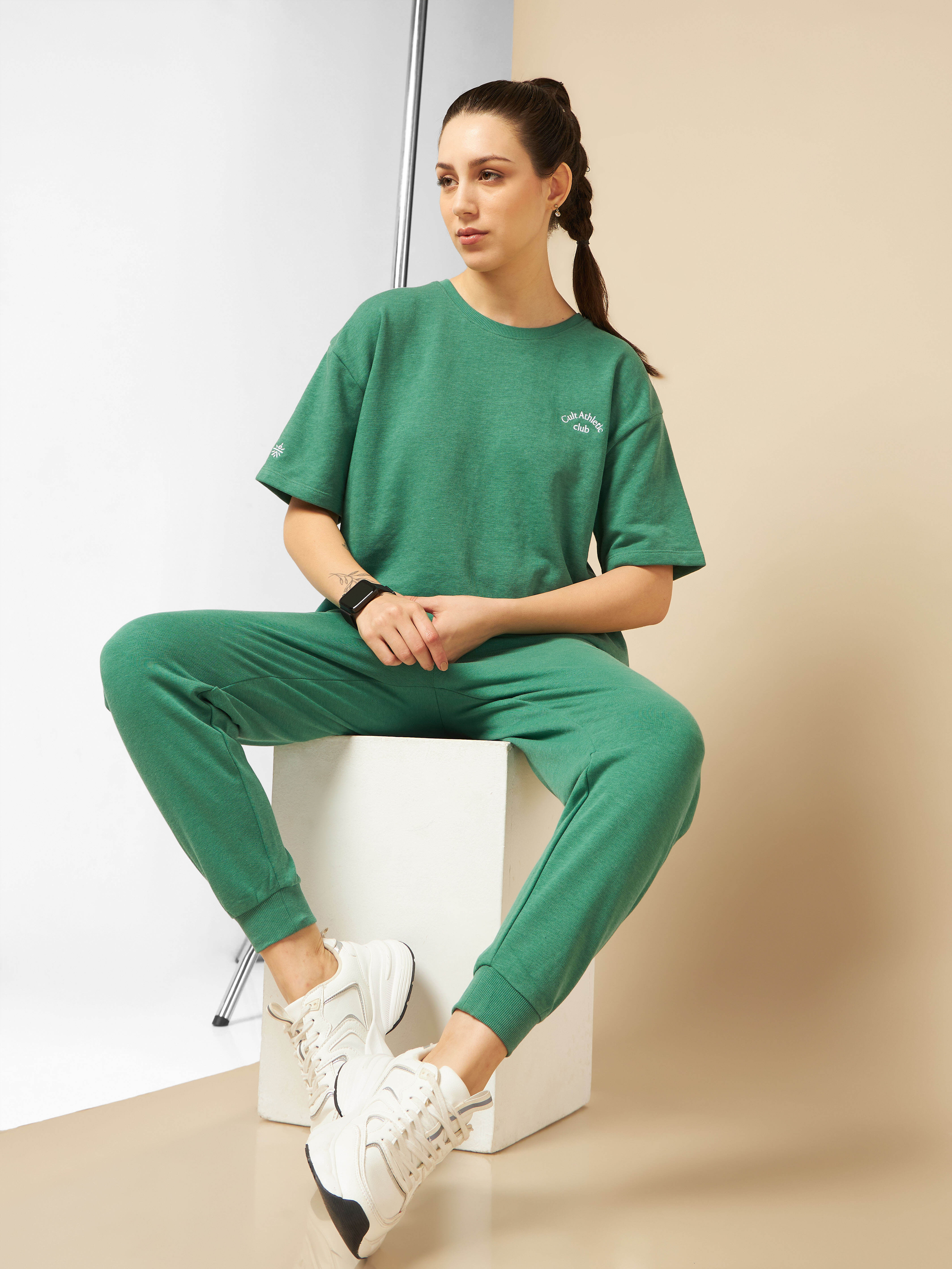 Cult Athletic club Women Sea Green Joggers