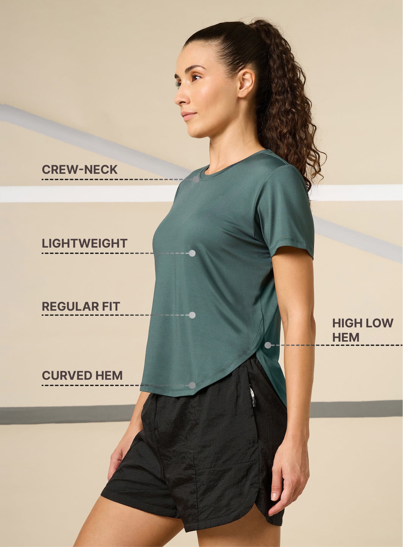 Round Hem Full Range T-shirt