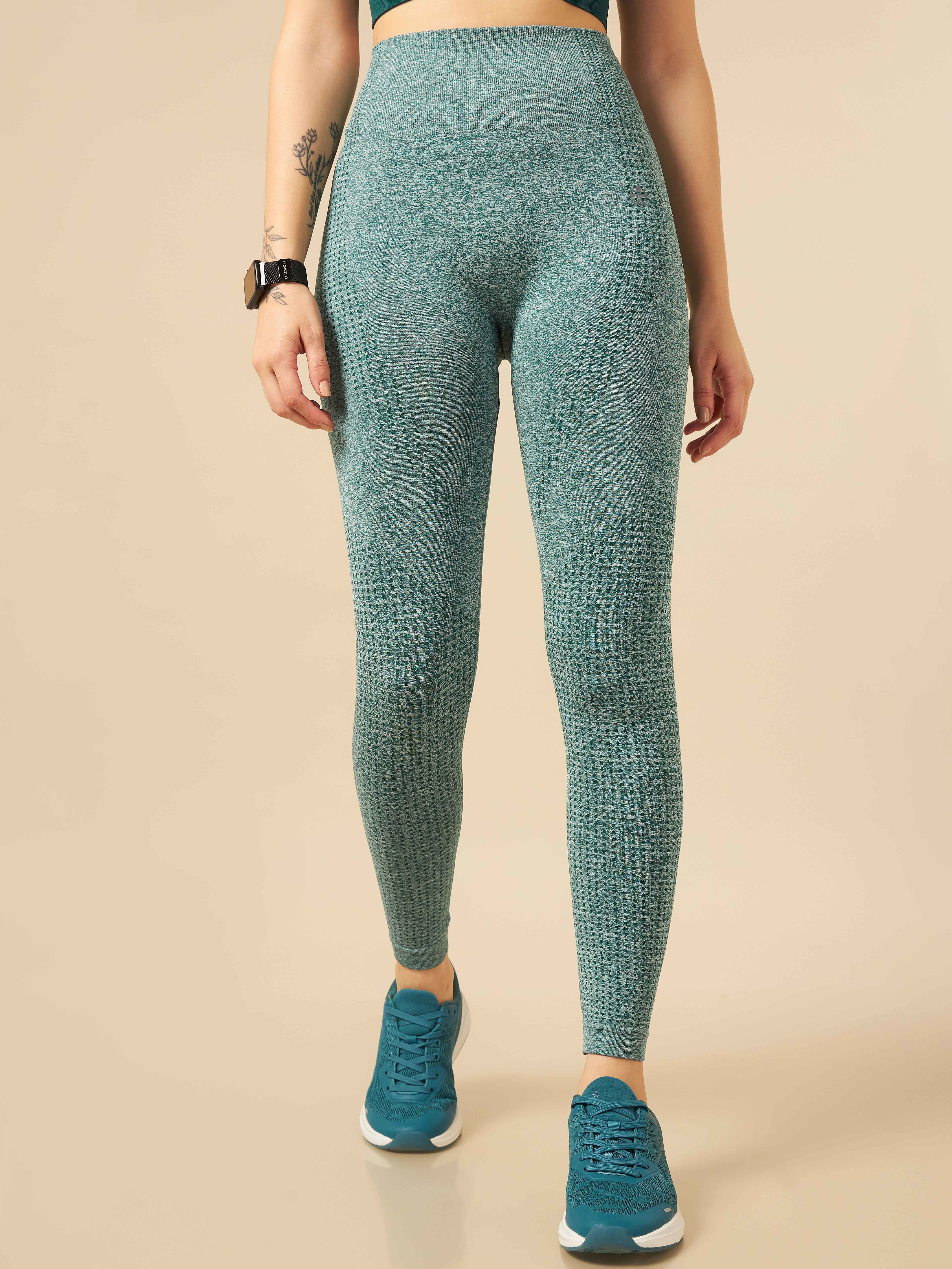 Green Seamless Sports Tights