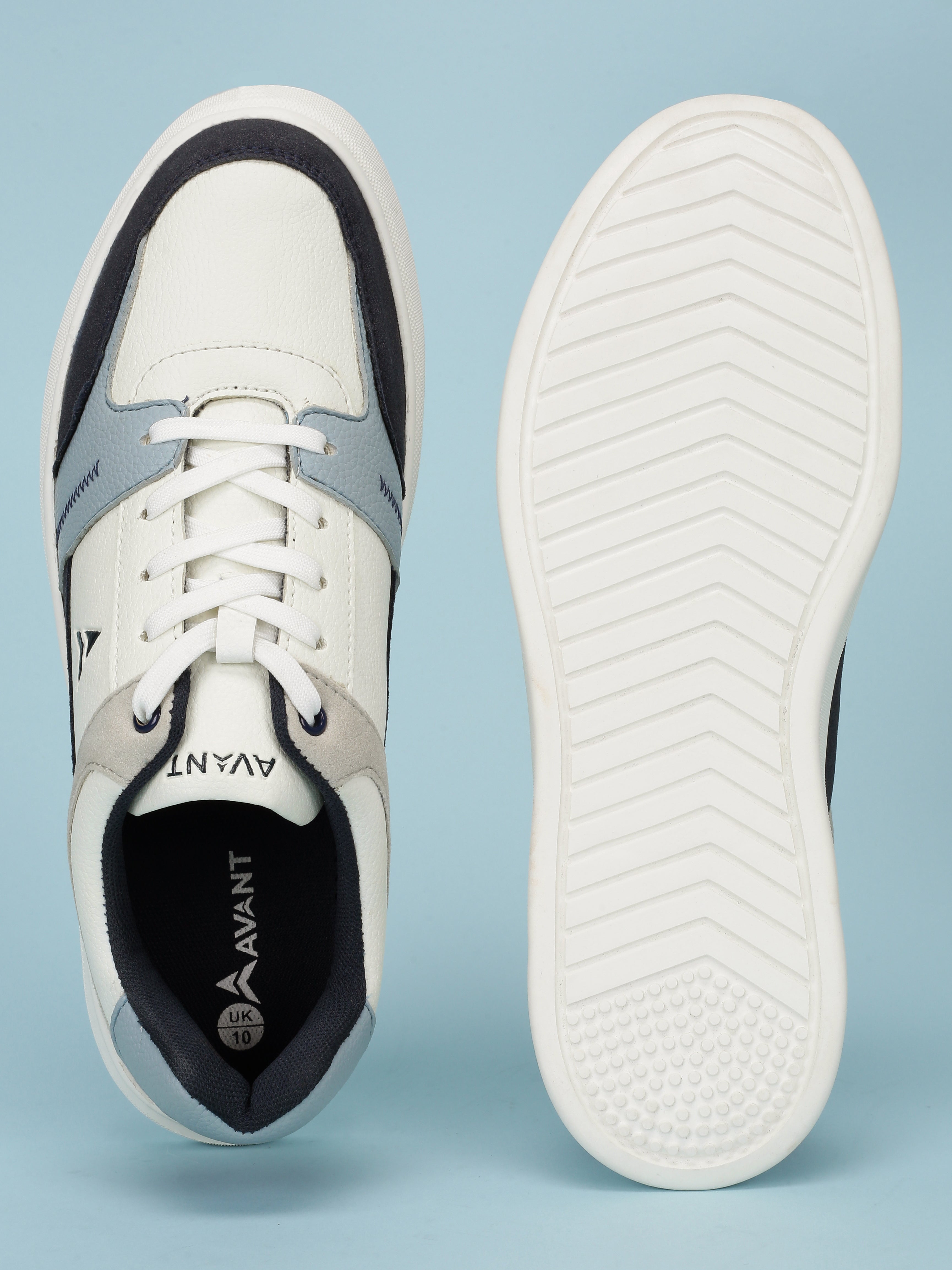 Avant Men's Cobalt Casual Sneakers - White