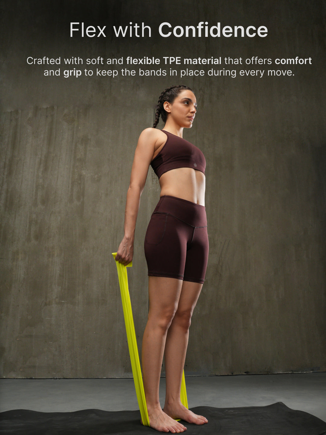 cult Pilates GYM Resistance Band for Fitness, Stretching, Yoga for Men & Women Toning Band Unisex Pack of 3 (Blue, Yellow and Red)