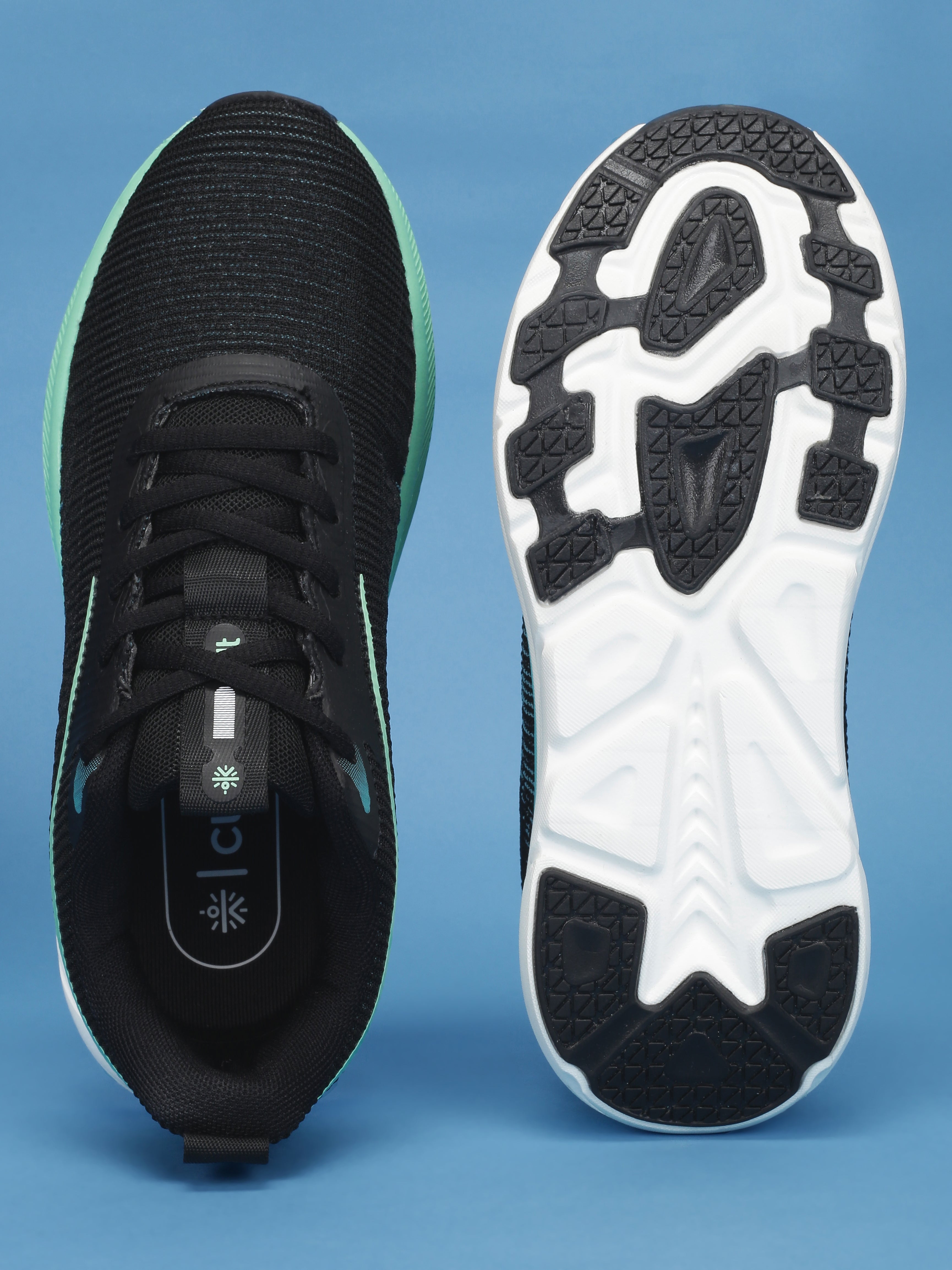 cult Women's Flytor Running Shoes - Black/Sea Green