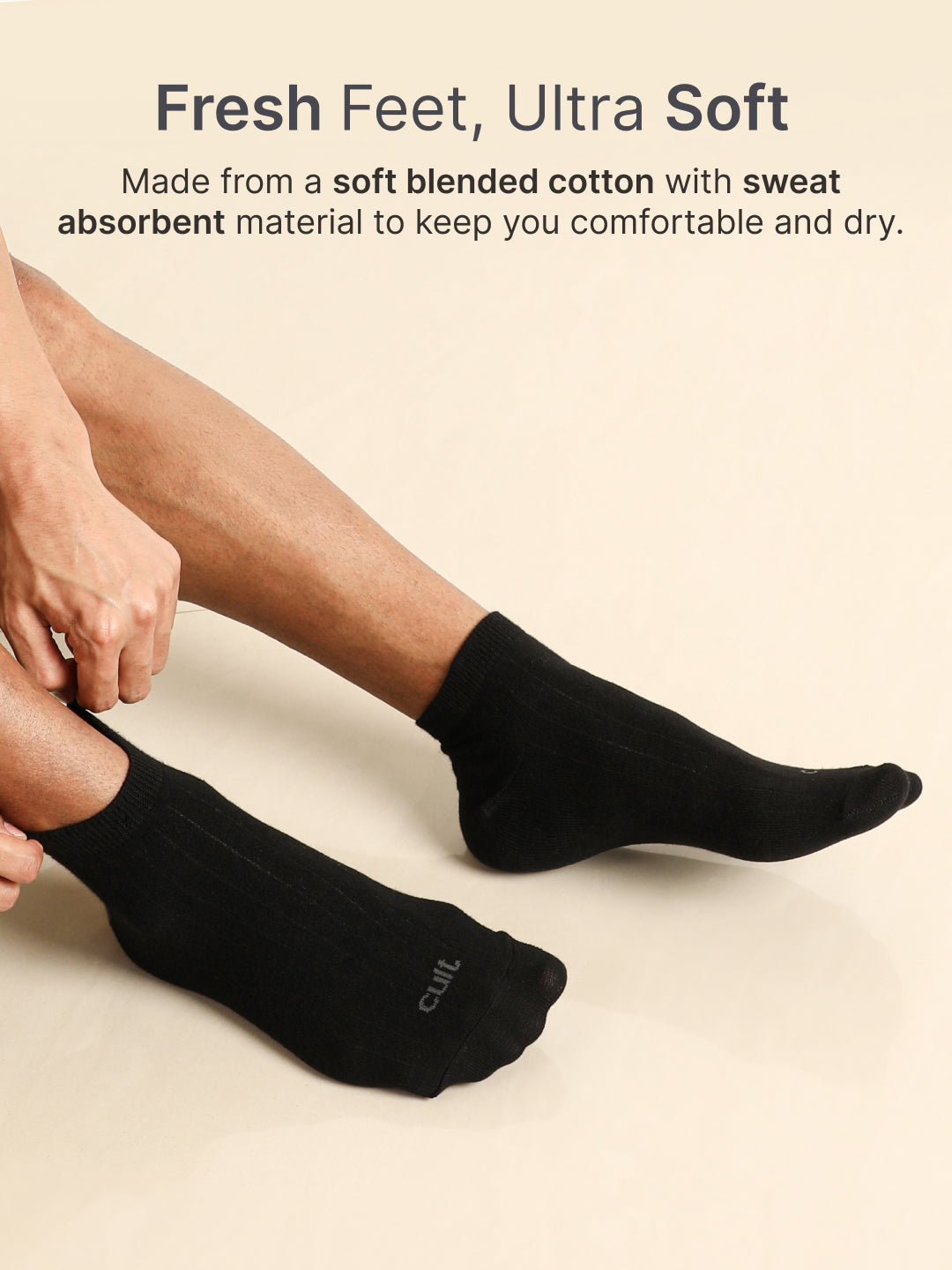 Sports Ankle Length Pack of 5 Pink,Olive,Navy,White & Black Solid Men's Socks